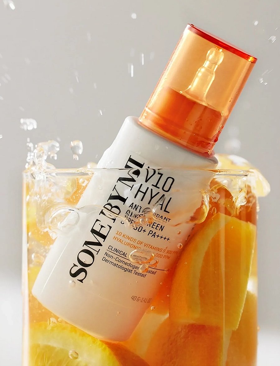Some by Mi - V10 Hyal Antioxidant Sunscreen SPF50+ PA++++ - til ansigtet - clear - 0