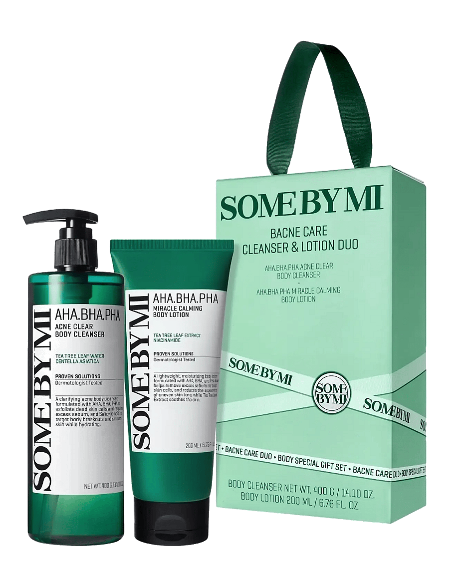 Some by Mi - Some By Mi - Bacne Care Cleanser & Lotion Duo (2pcs.) - duschgel & duscholjor - clear - 0