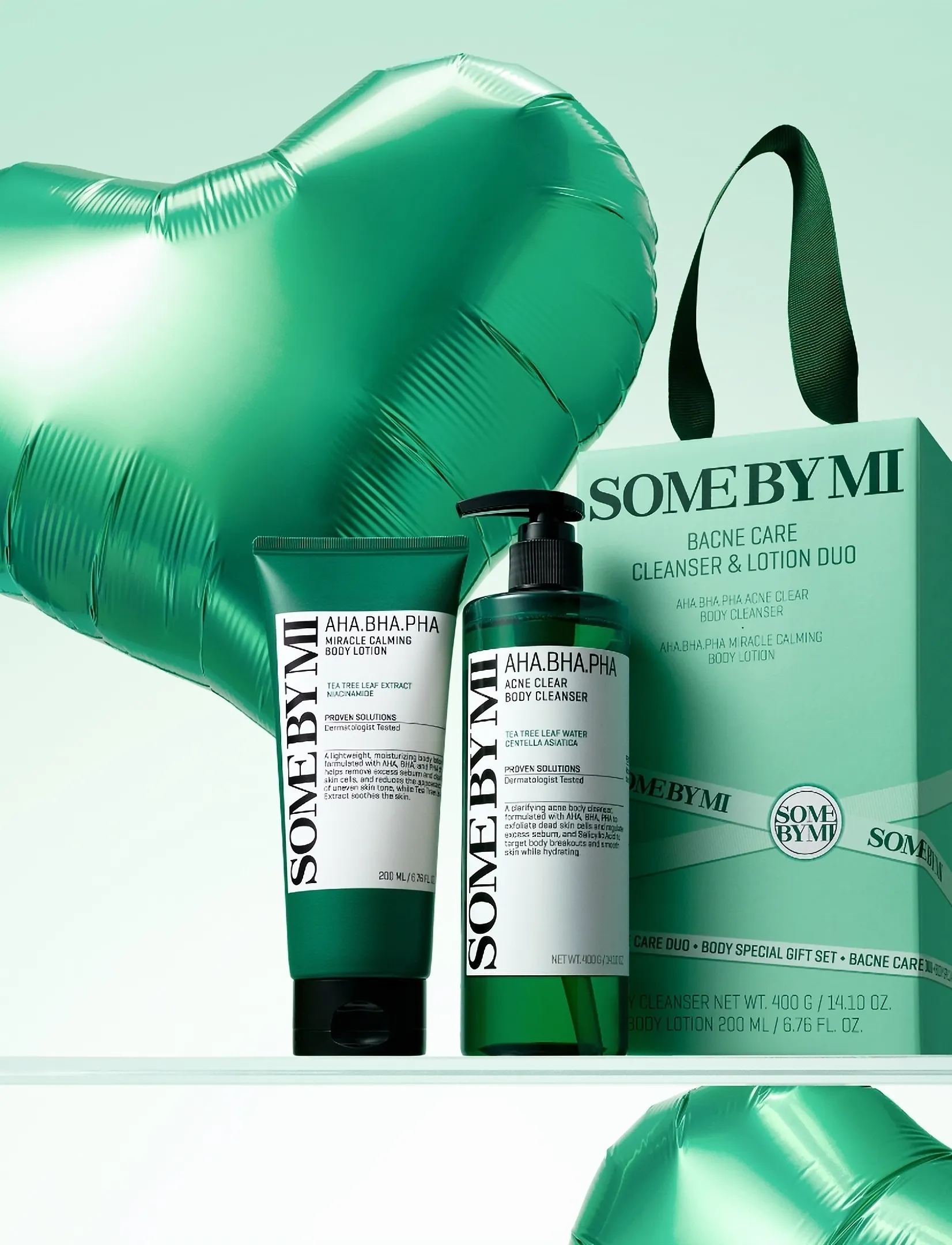 Some by Mi - Some By Mi - Bacne Care Cleanser & Lotion Duo (2pcs.) - duschgel & duscholjor  - clear - 1