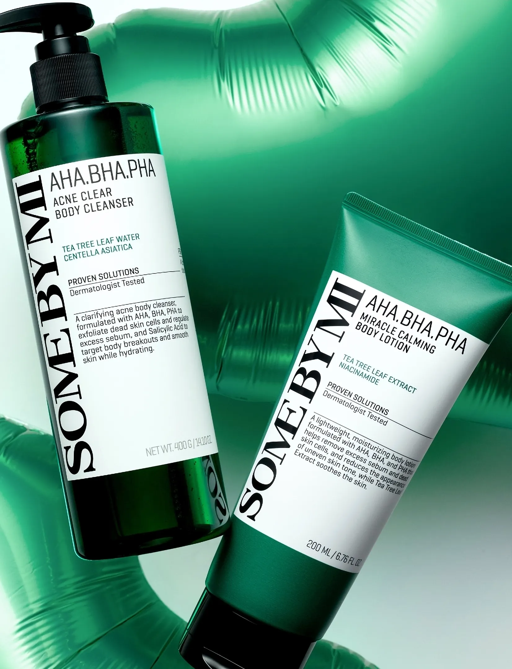 Some by Mi - Some By Mi - Bacne Care Cleanser & Lotion Duo (2pcs.) - duschgel & duscholjor  - clear - 2