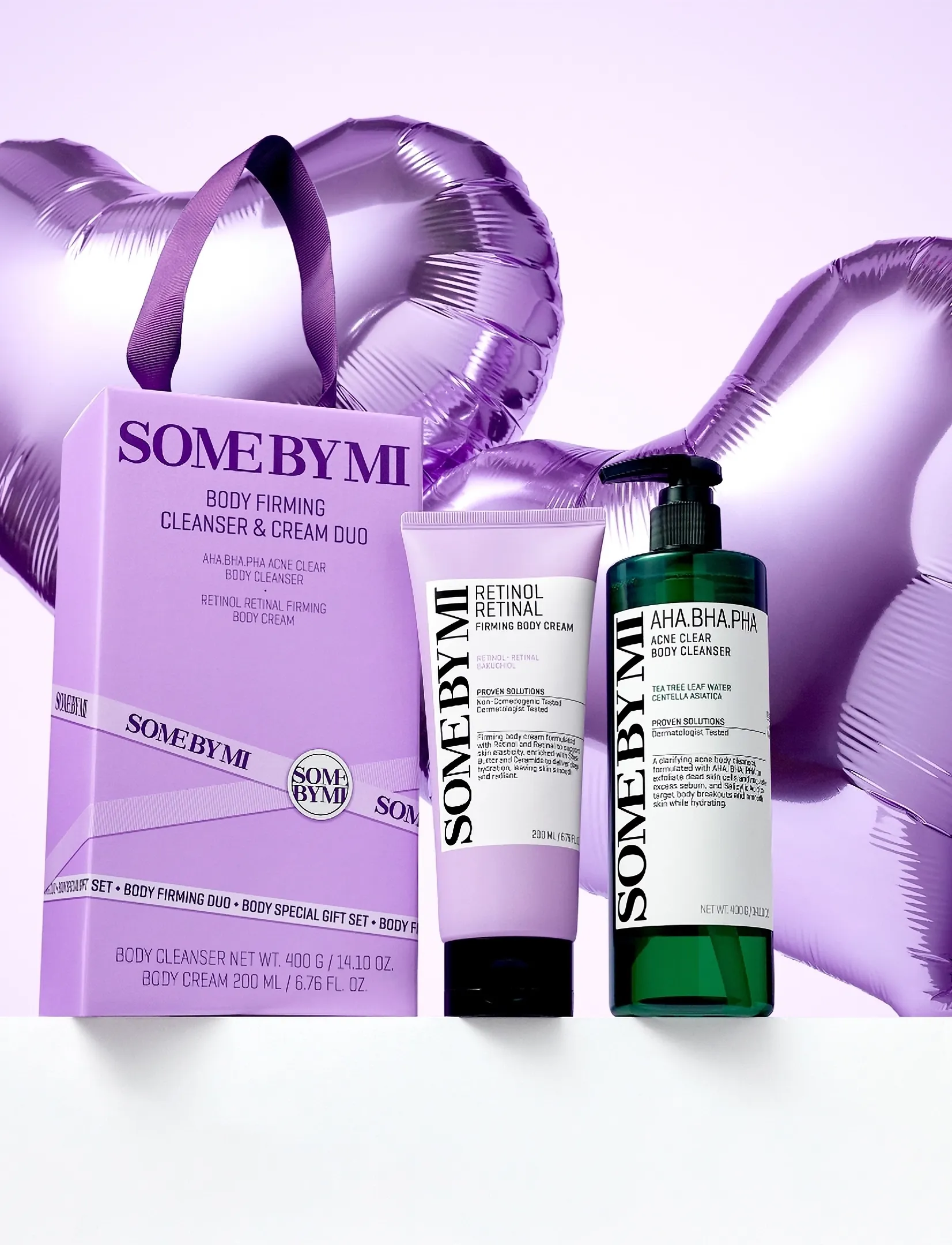 Some by Mi - Some By Mi - Body Firming Cleanser & Cream Duo (2pcs.) - dušigeelid ja õlid - clear - 0