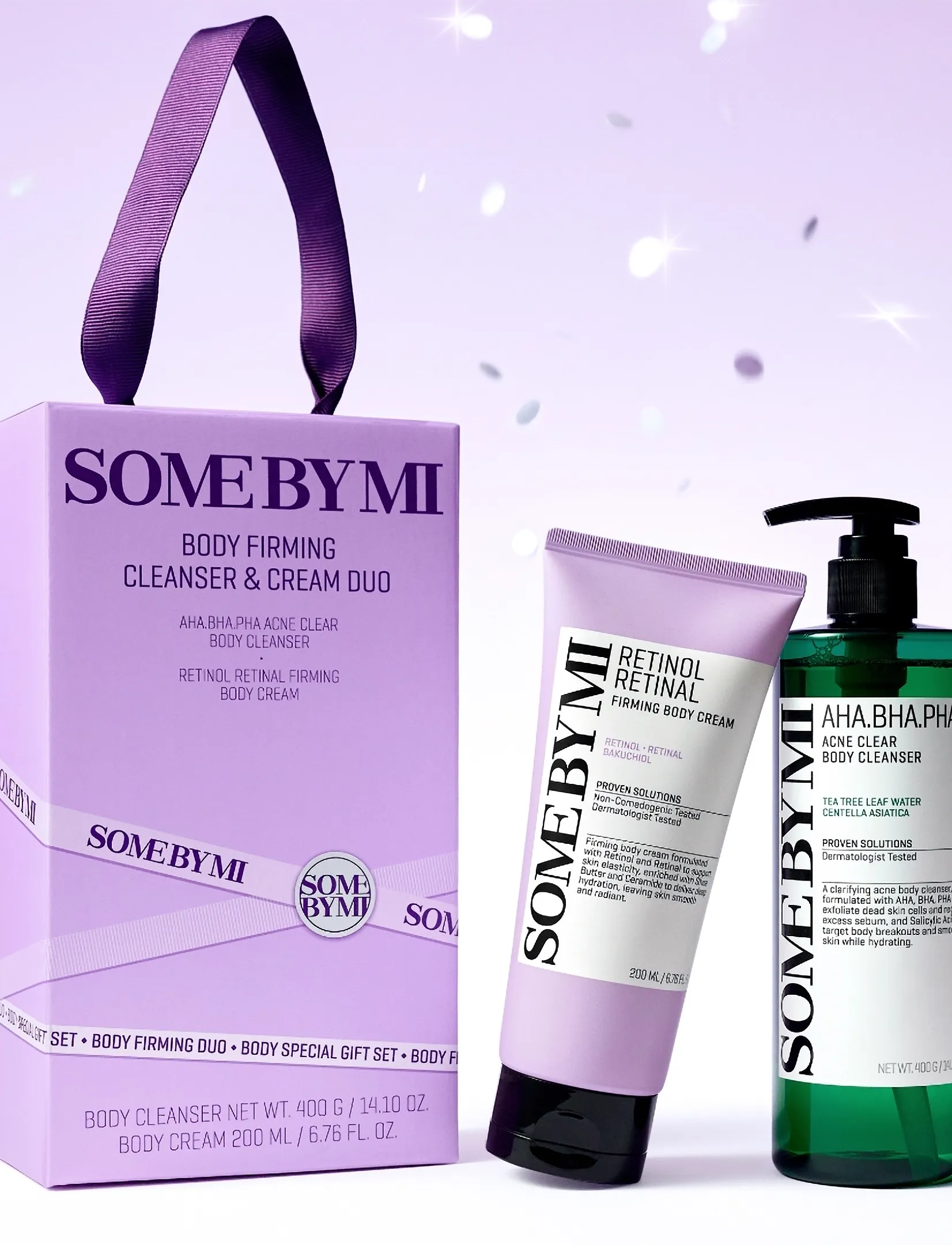 Some by Mi - Some By Mi - Body Firming Cleanser & Cream Duo (2pcs.) - dušigeelid ja õlid - clear - 2