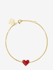 Enamel heart bracelet