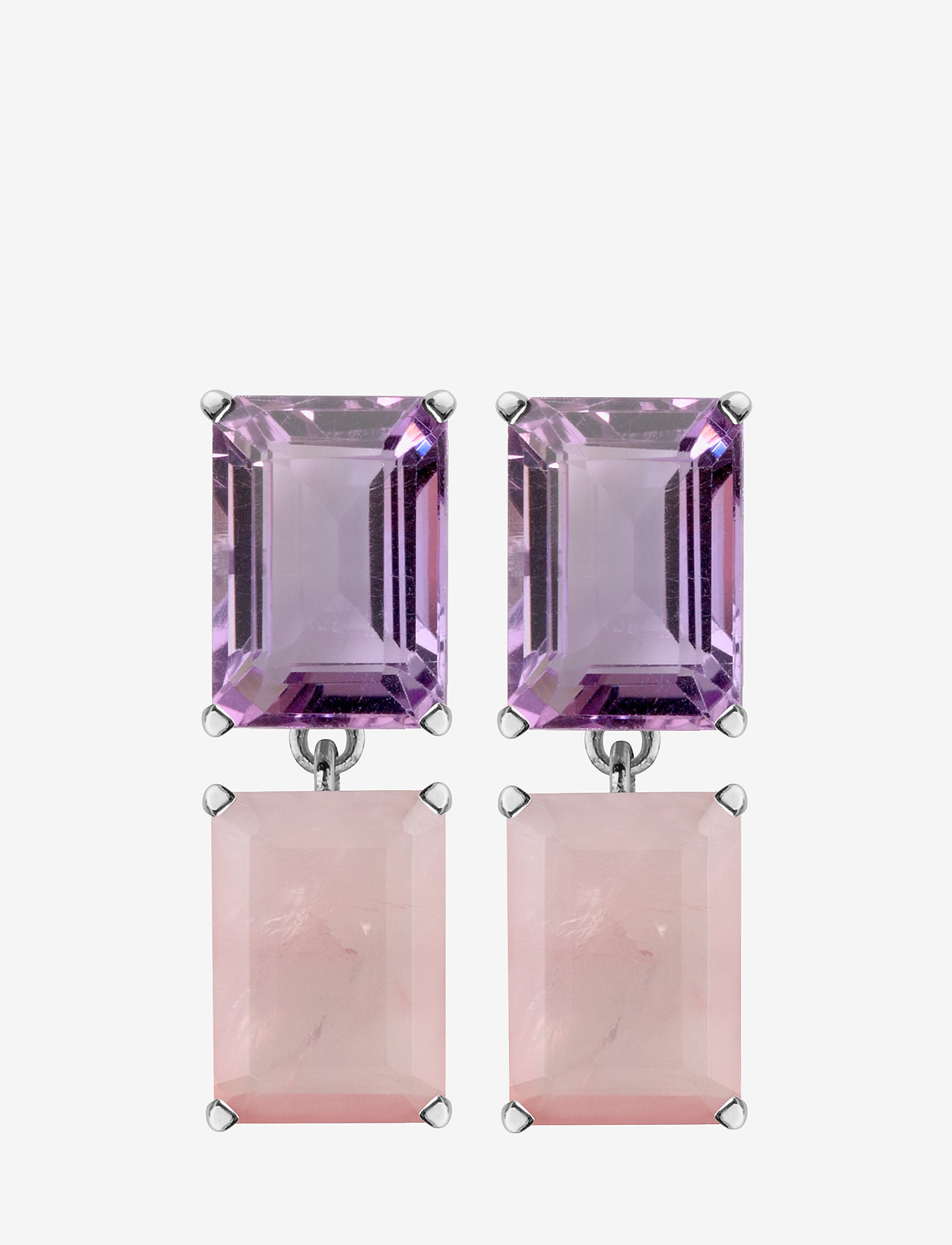 SOPHIE by SOPHIE - Emerald-cut earrings - silver - 0