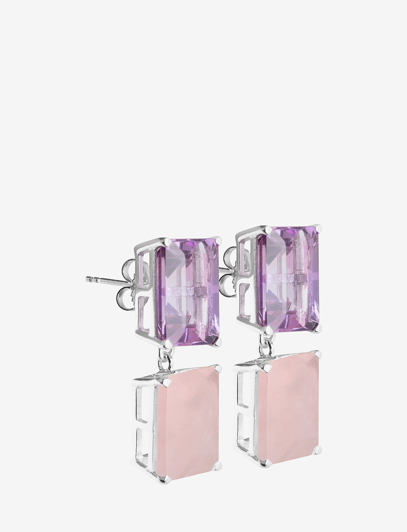 SOPHIE by SOPHIE - Emerald-cut earrings - silver - 1