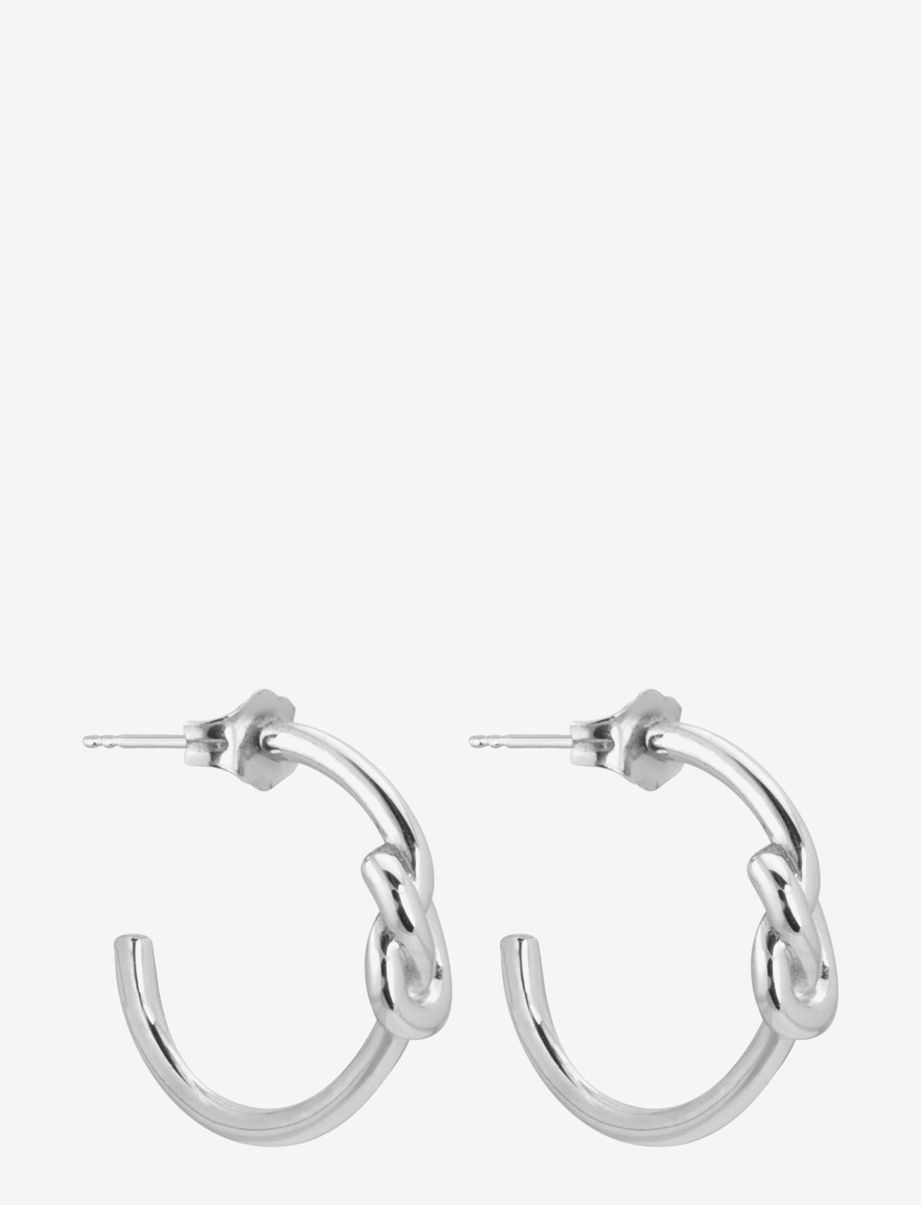 SOPHIE by SOPHIE - Knot mini hoops - lanko formos auskarai - silver - 0