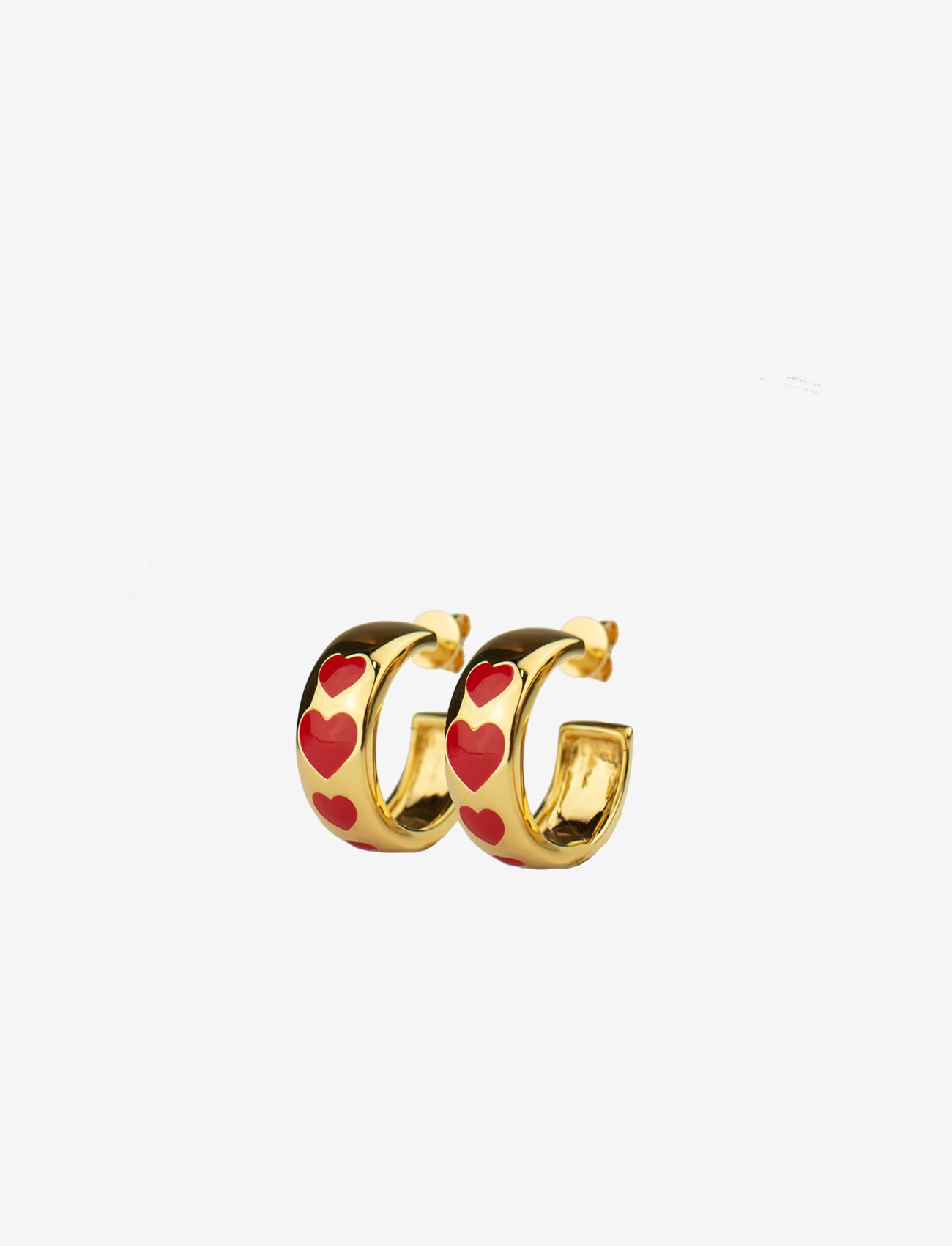 SOPHIE by SOPHIE - Red Heart Hoops - enamel red - 0