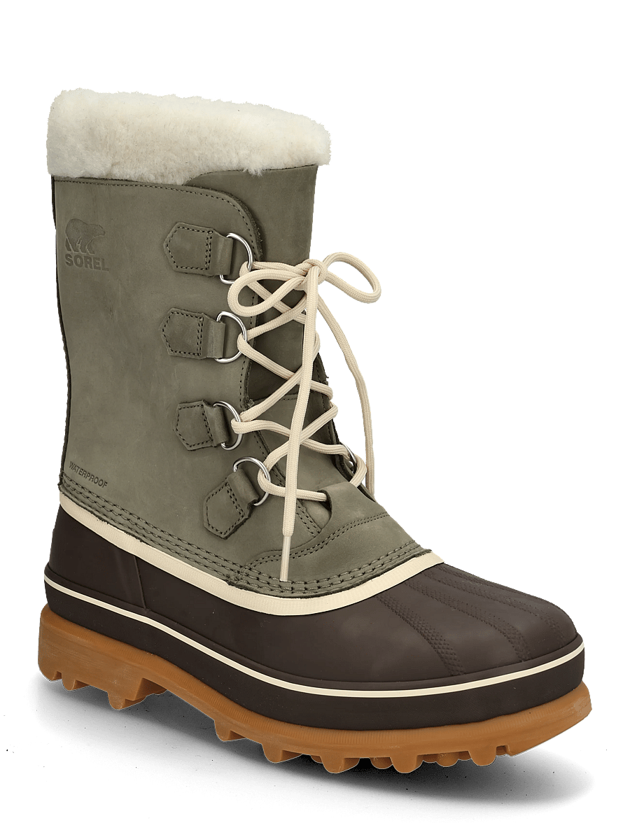 Sorel - CARIBOU WP - matka- ja kõndimisjalatsid - stone green, tobacco - 0