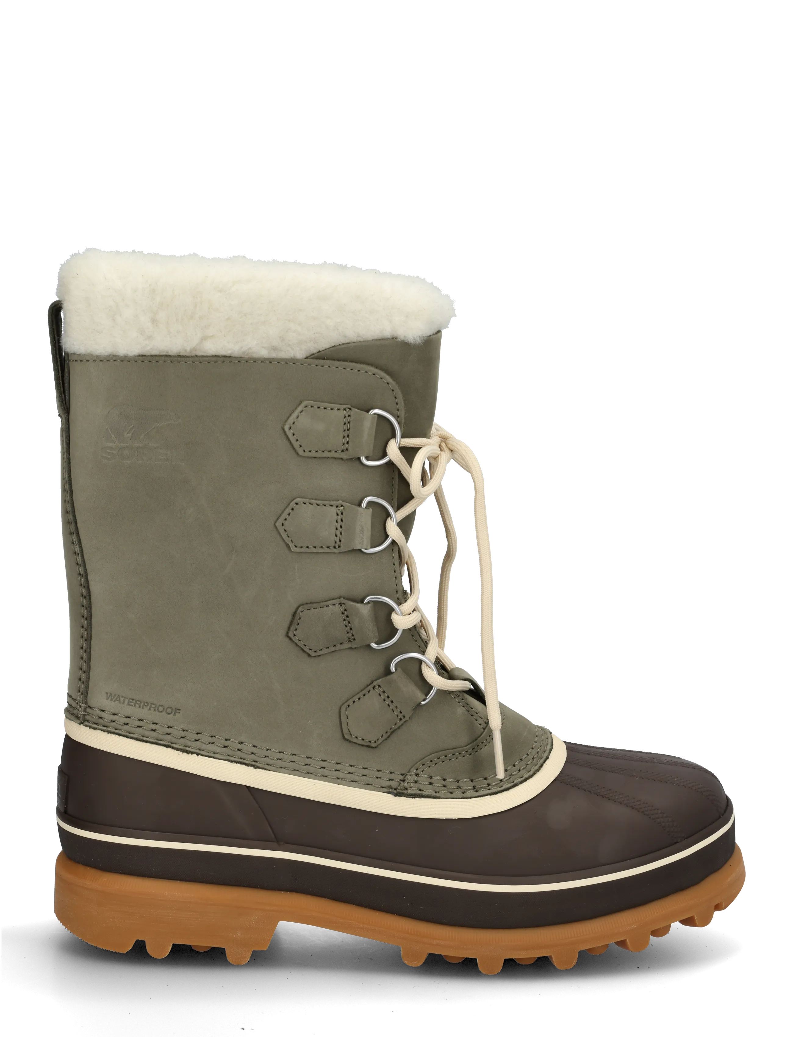 Sorel - CARIBOU WP - matka- ja kõndimisjalatsid - stone green, tobacco - 2