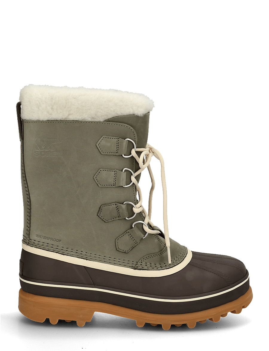 Sorel - CARIBOU WP - matka- ja kõndimisjalatsid - stone green, tobacco - 2