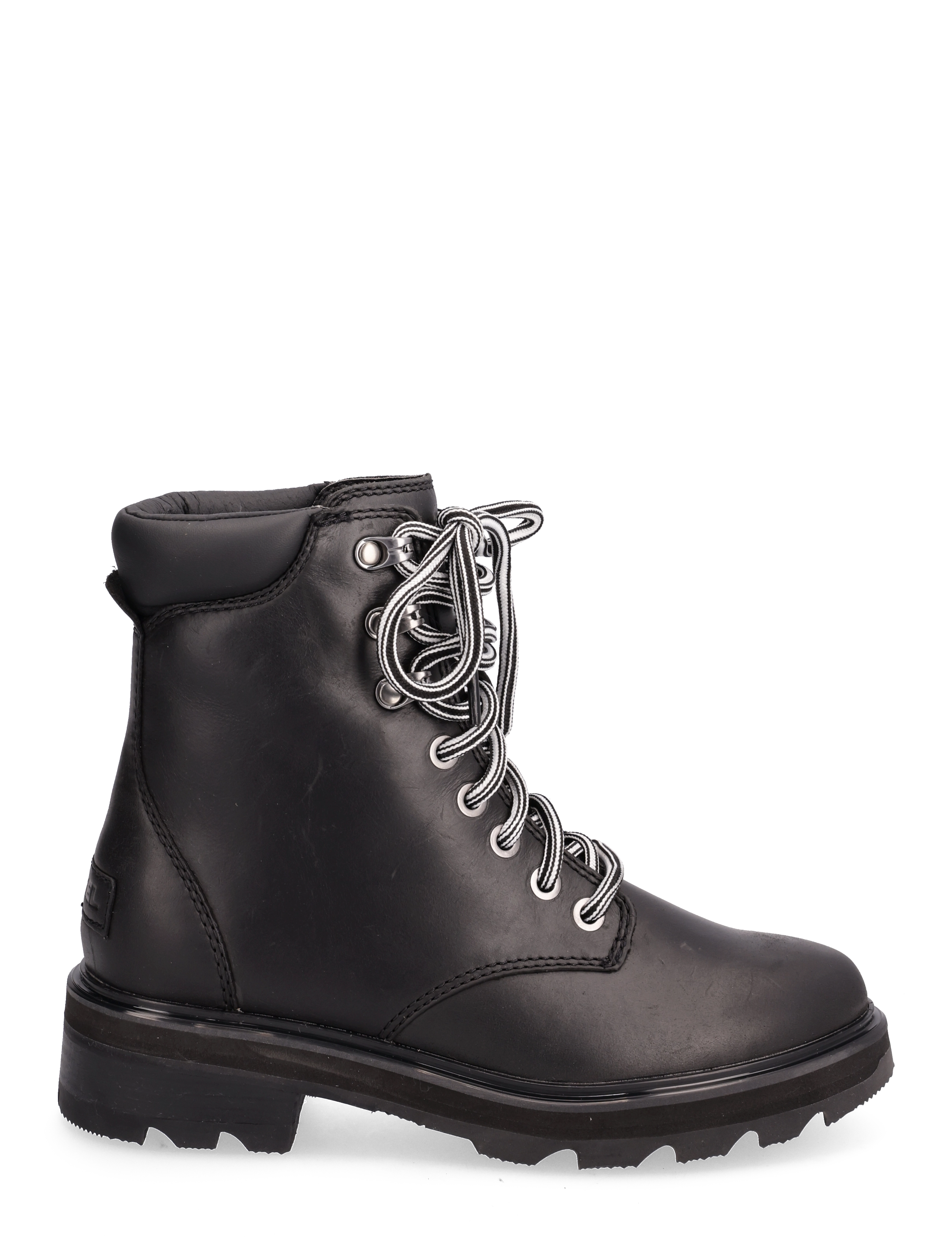 Sorel - LENNOX LACE STKD WP - buty na wędrówki - black, sea salt - 1