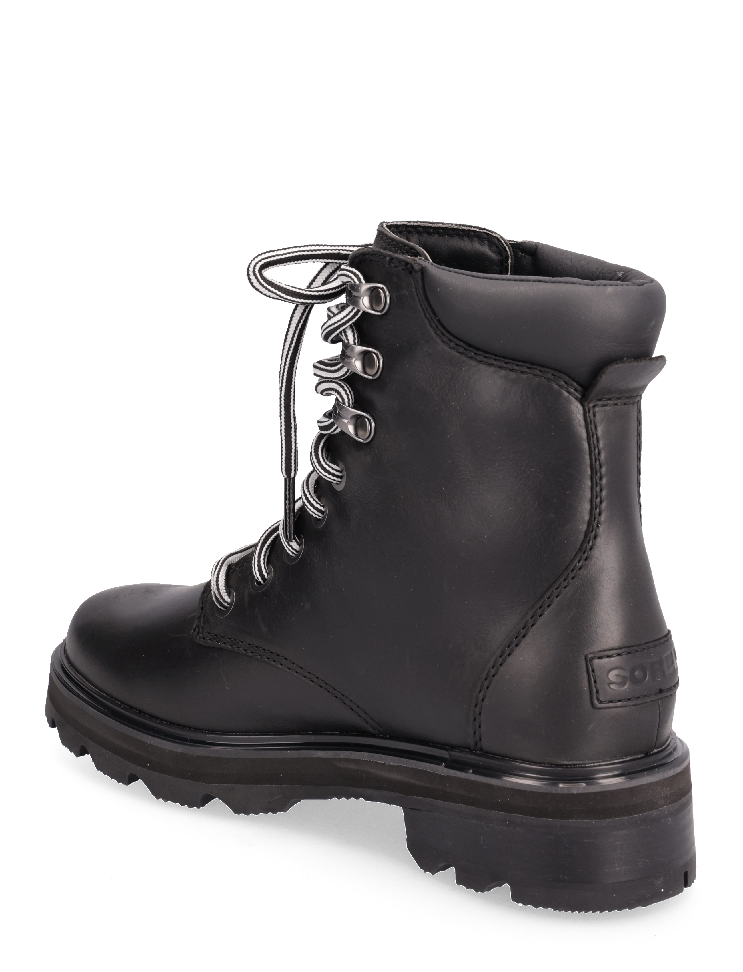 Sorel - LENNOX LACE STKD WP - buty na wędrówki - black, sea salt - 2