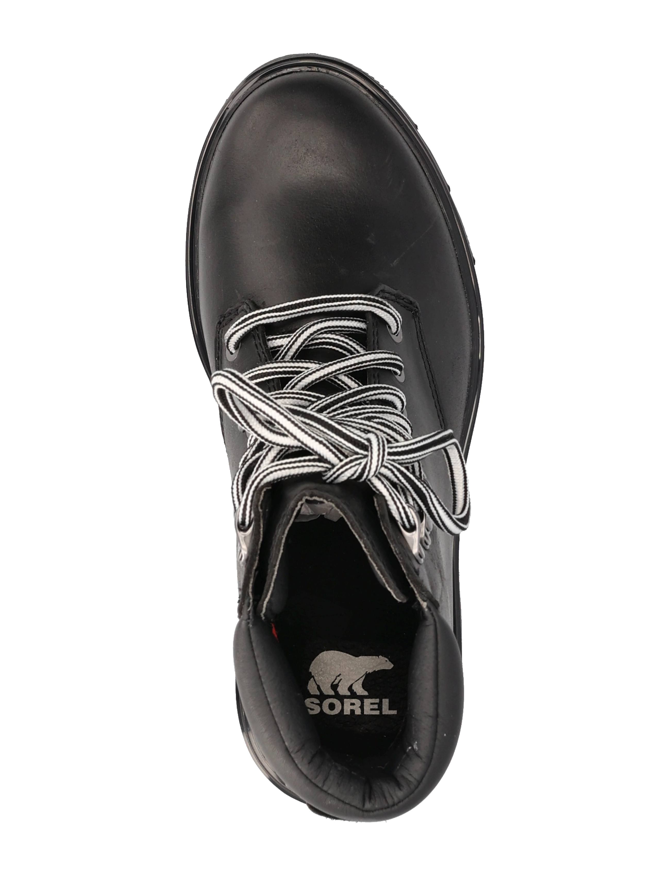 Sorel - LENNOX LACE STKD WP - buty na wędrówki - black, sea salt - 3