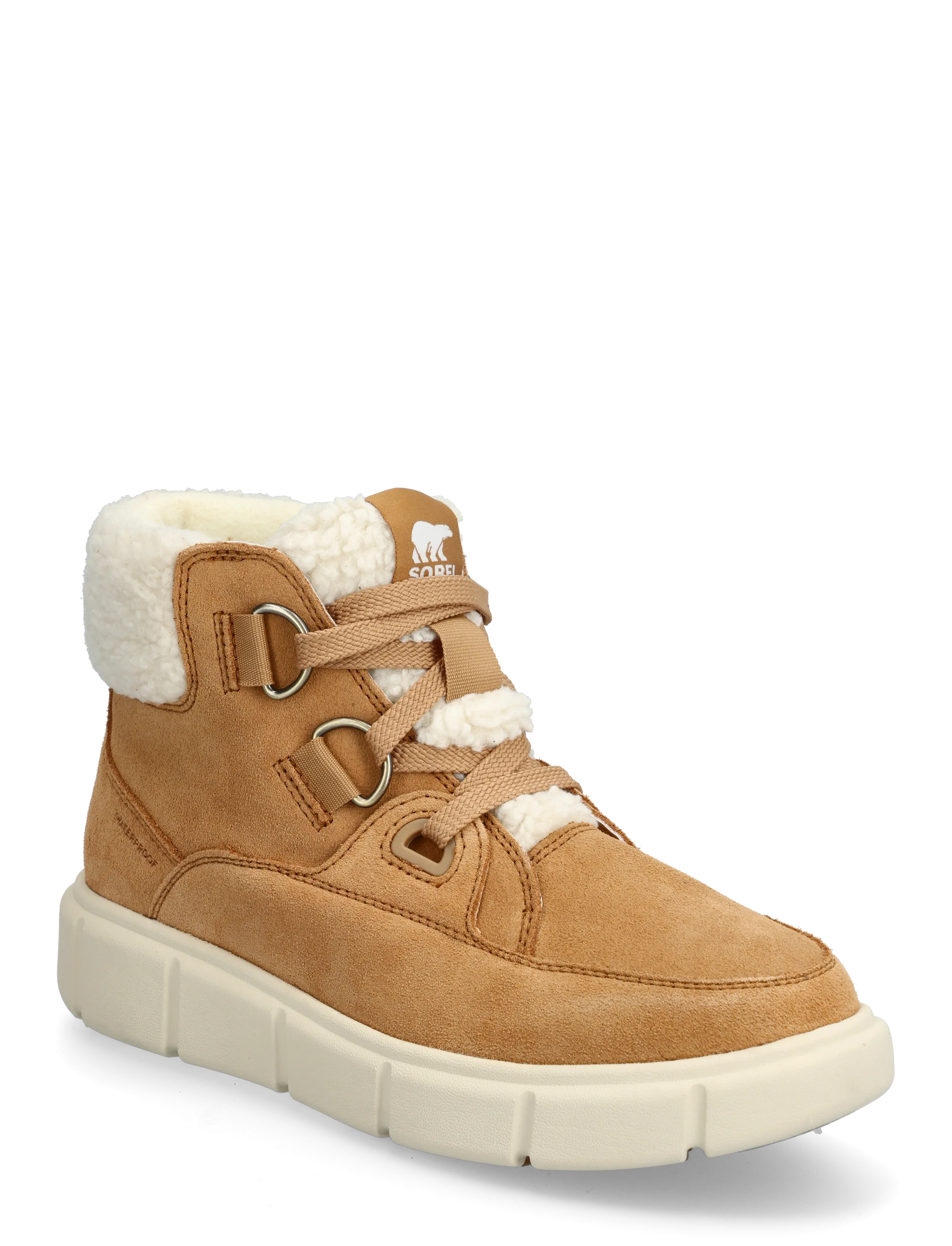 Sorel SOREL EXPLORER III NW LACE WP - Laced boots - TAWNY BUFF, SEA SALT / beige