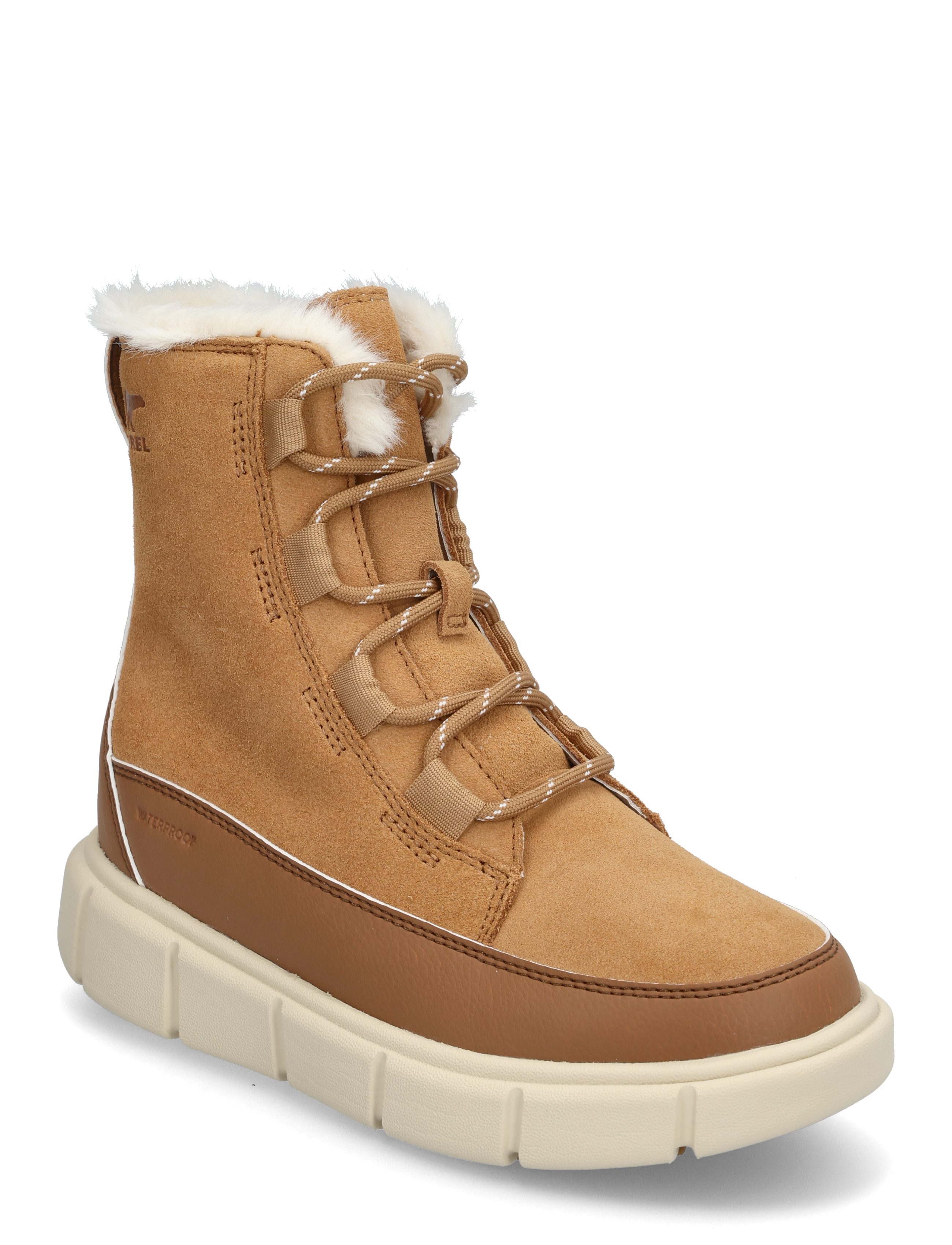 Sorel Youth Explorer Iii Lace Wp, 35, Winter Boots, Beige - Winterboots Pull On, Kinder