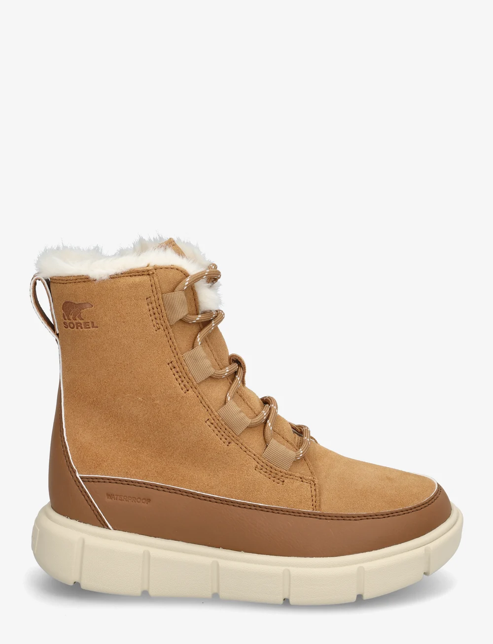 Sorel - YOUTH SOREL EXPLORER III LACE WP - vandresko - tawny buff, bleached ceramic - 1