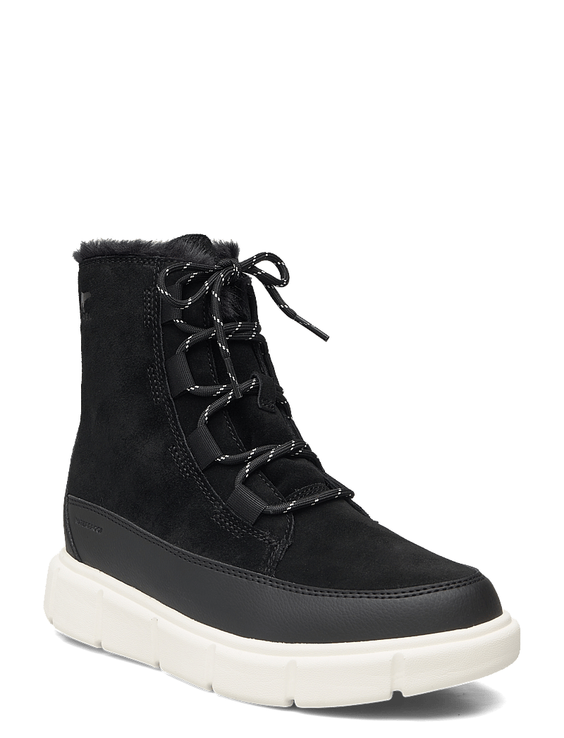 Sorel - YOUTH SOREL EXPLORER III LACE WP - hiking shoes - black, sea salt - 0