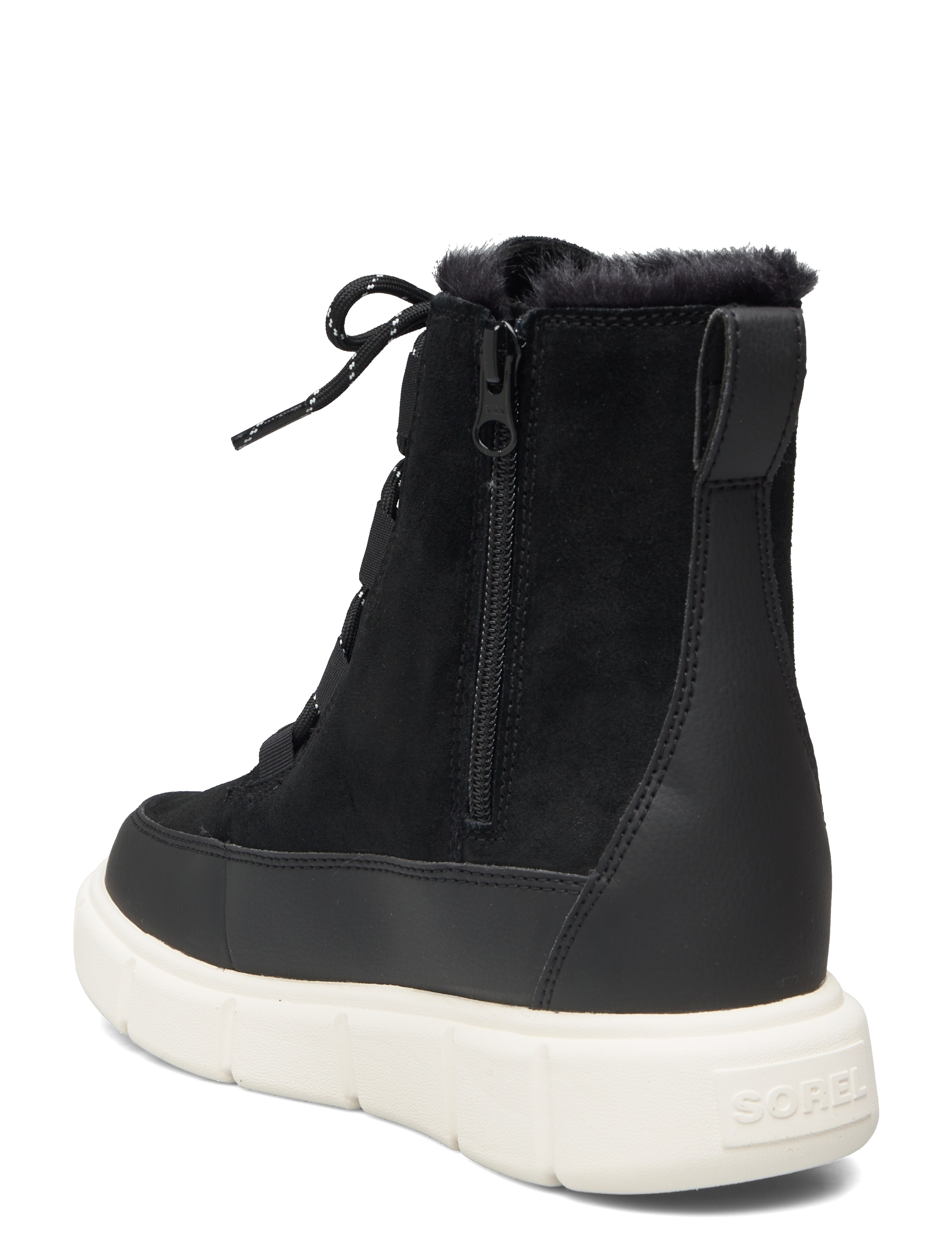 Sorel - YOUTH SOREL EXPLORER III LACE WP - hiking shoes - black, sea salt - 2
