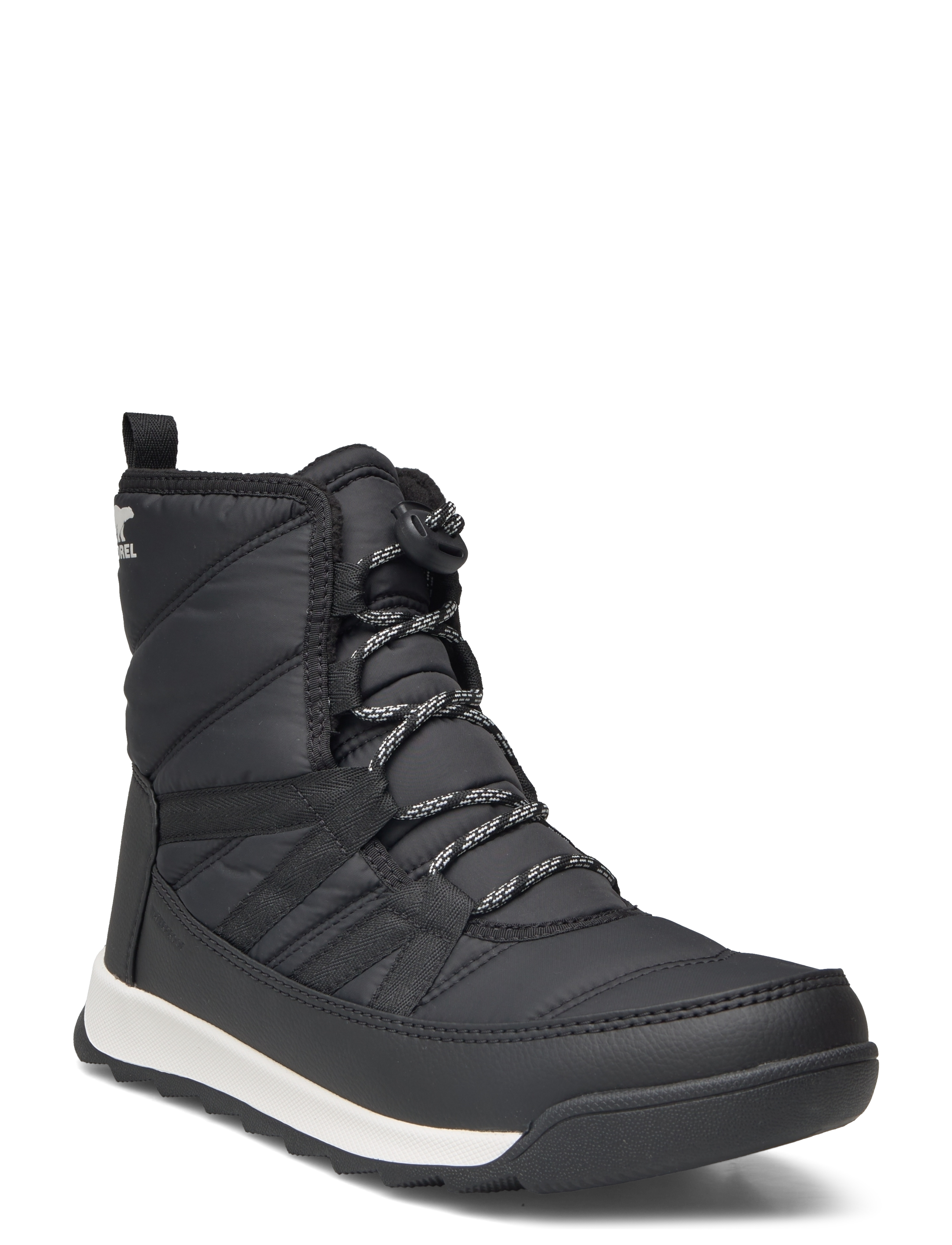 Sorel YOUTH WHITNEY II PLUS LACE WP - Vinterstøvler - BLACK, SEA SALT / black