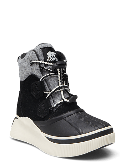 Sorel YOUTH OUT N ABOUT IV CHILLZ WP - Matka- ja kõndimisjalatsid - BLACK, CHALK / black