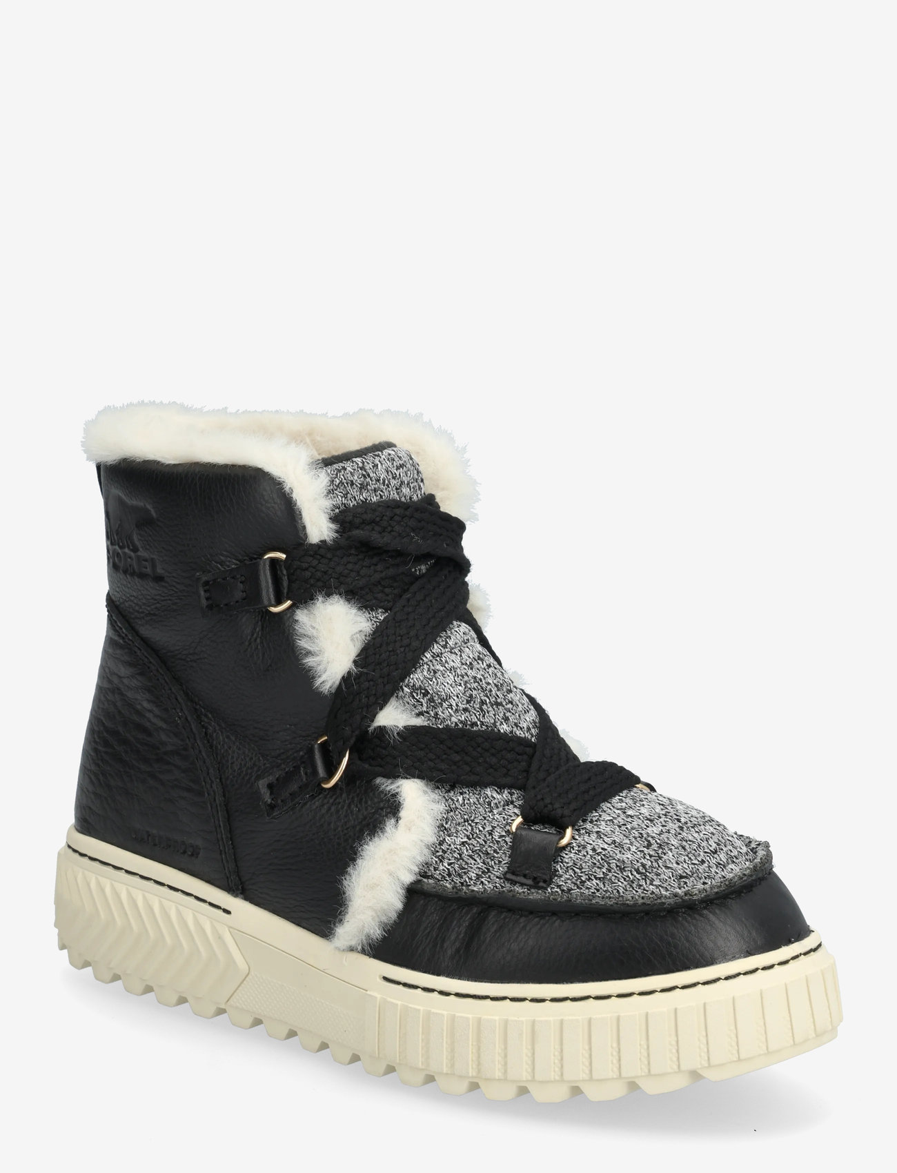 Sorel - ONA AVE ALPINE BOOT WP - geschnürte stiefel - black, chalk - 0