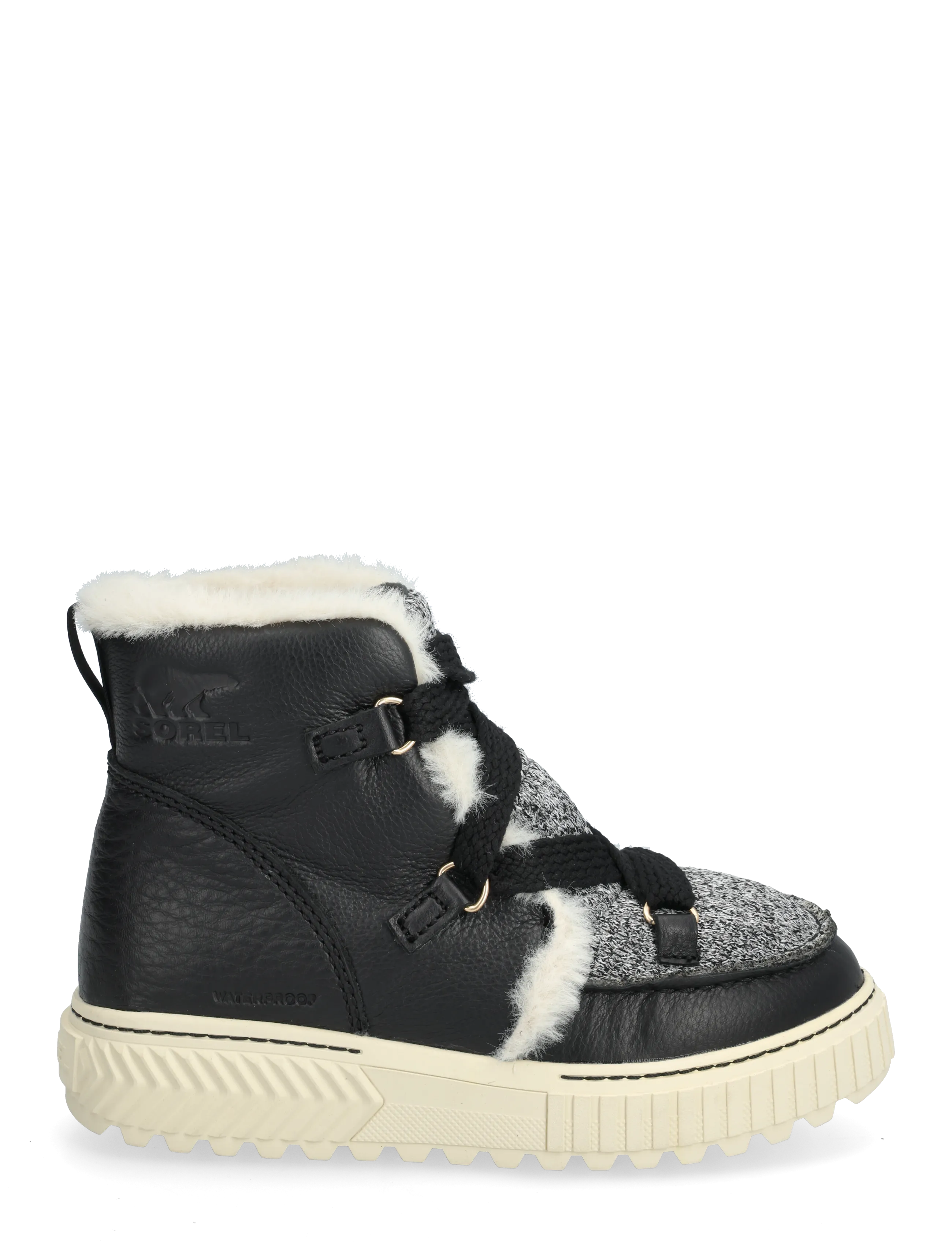Sorel - ONA AVE ALPINE BOOT WP - Šņorējami zābaki - black, chalk - 1