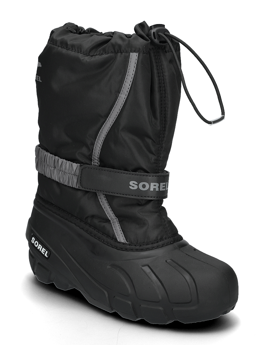 Sorel - YOUTH FLURRY BOOT - wandelschoenen - black, city grey - 0
