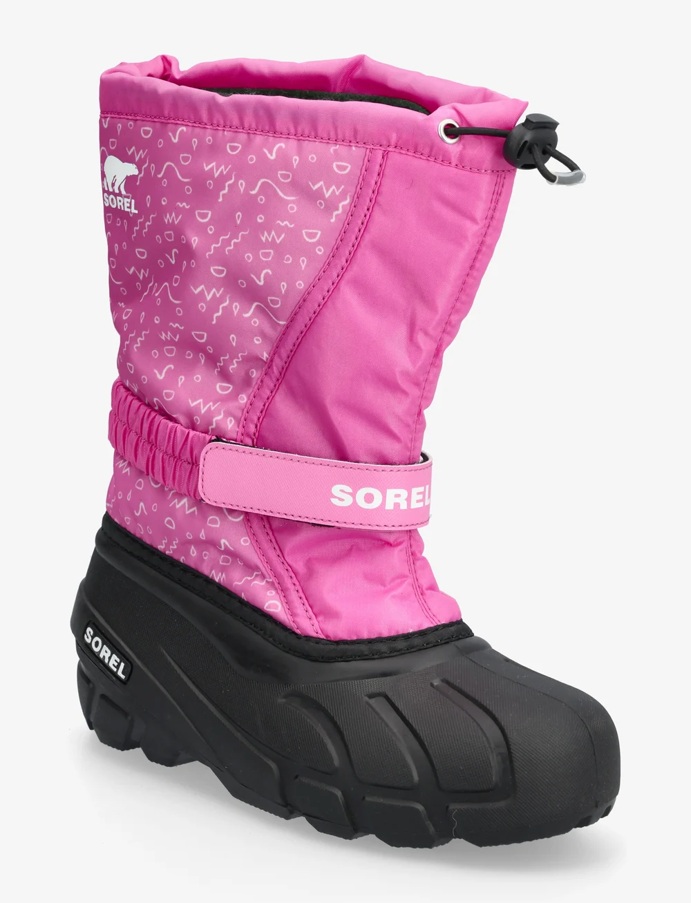 Sorel - YOUTH FLURRY BOOT PRINT - vandringsskor - orchid, black - 0