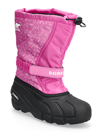 Sorel YOUTH FLURRY BOOT PRINT - Matka- ja kõndimisjalatsid - ORCHID, BLACK / pink/rose