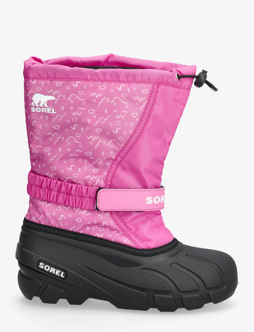 Sorel - YOUTH FLURRY BOOT PRINT - vandringsskor - orchid, black - 1