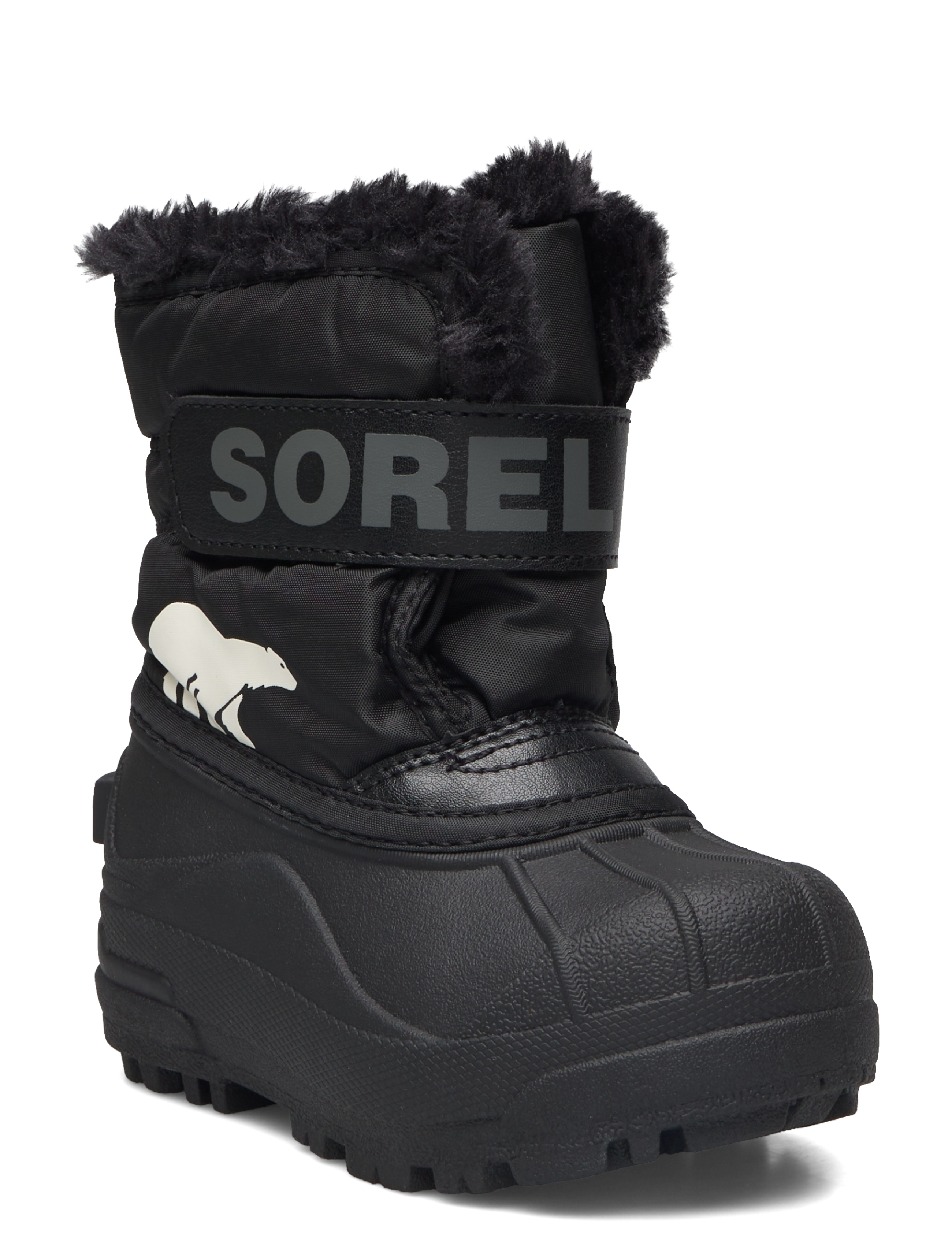 Sorel Childrens Snow Commander Boot, 29, Winter Boots, Schwarz - Boots W. Velcro, Kinder