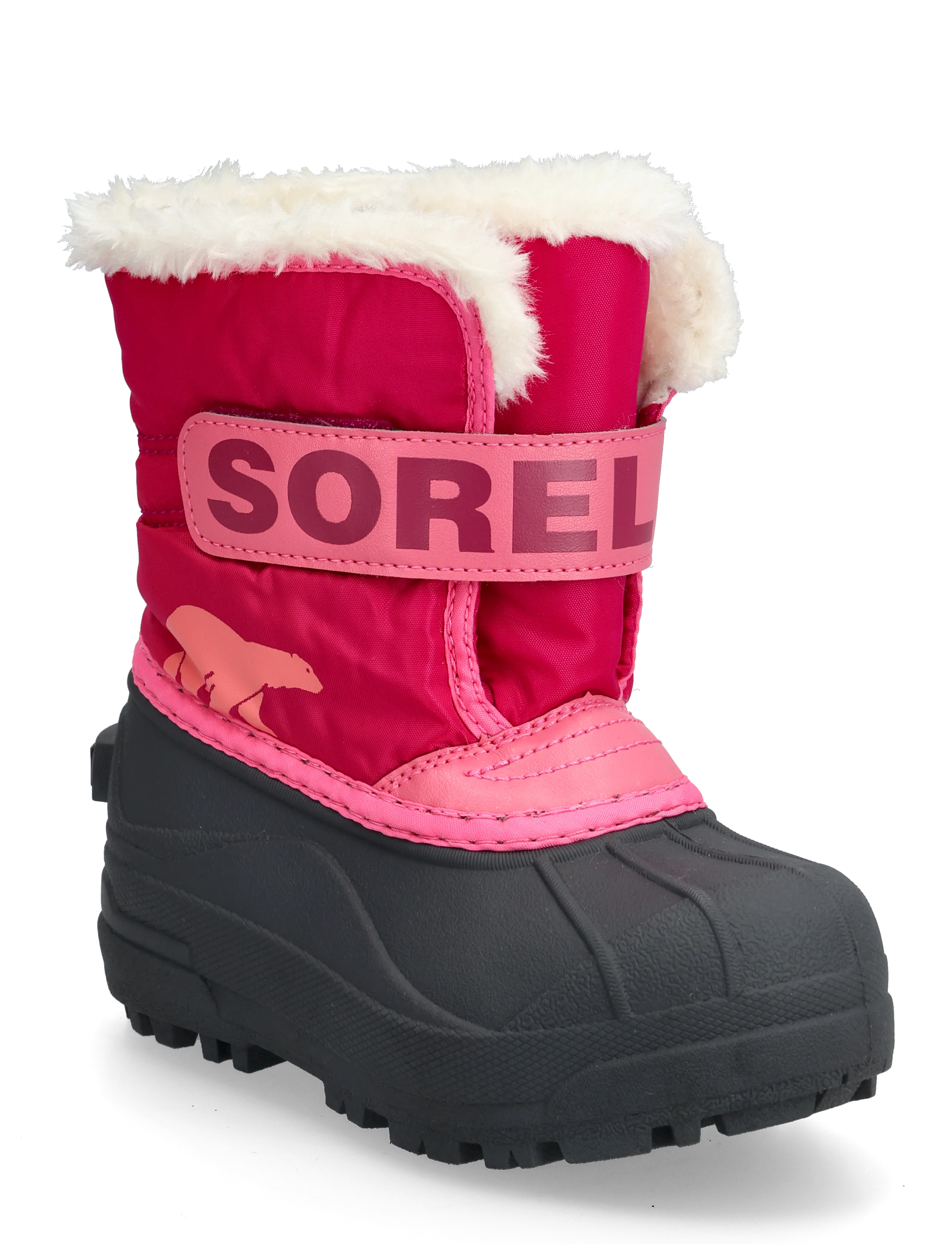 Sorel Childrens Snow Commander Boot, 31, Winter Boots, Rosa - Boots W. Velcro, Kinder
