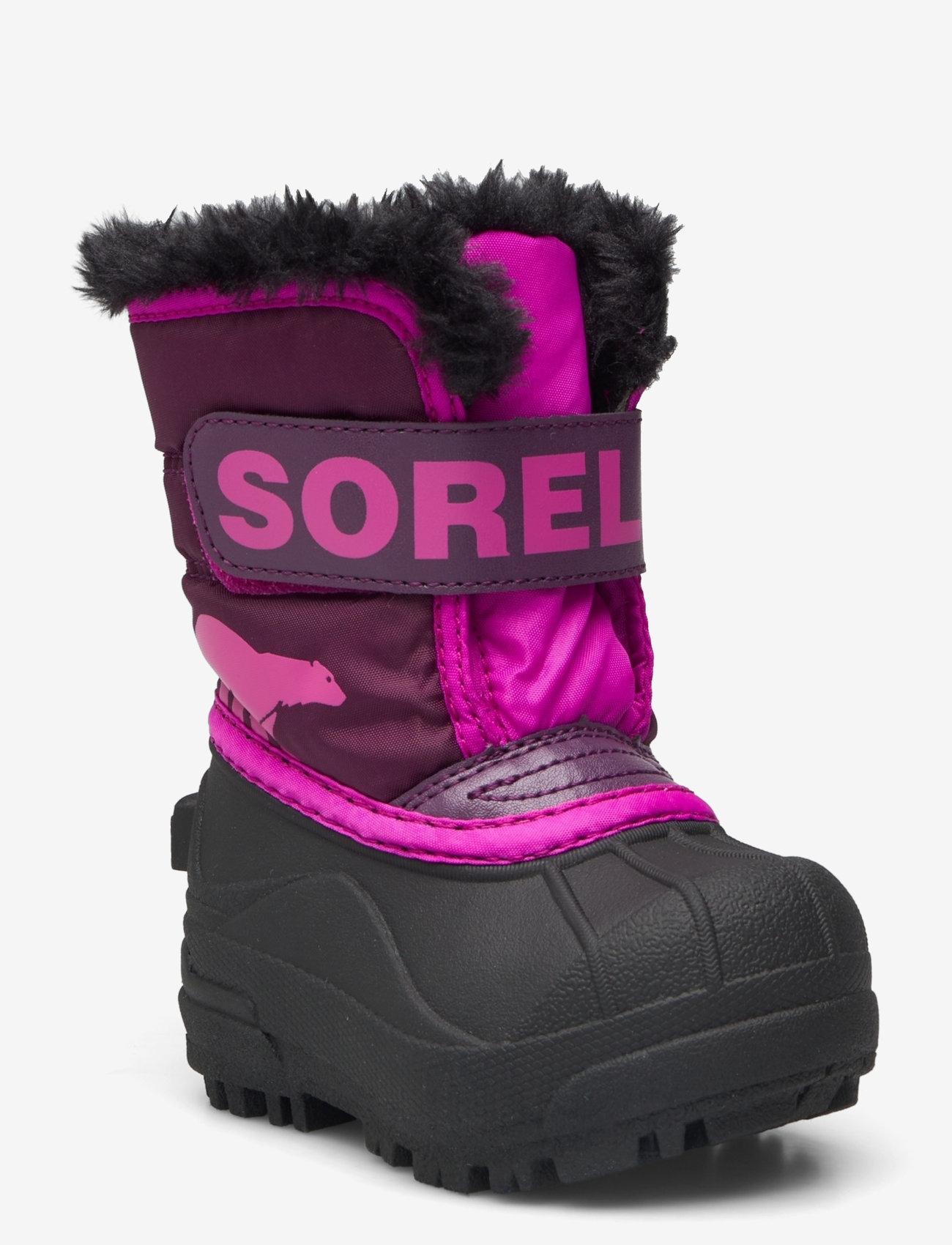 Sorel - TODDLER SNOW COMMANDER BOOT - syyskengät - purple dahlia, groovy pink - 0