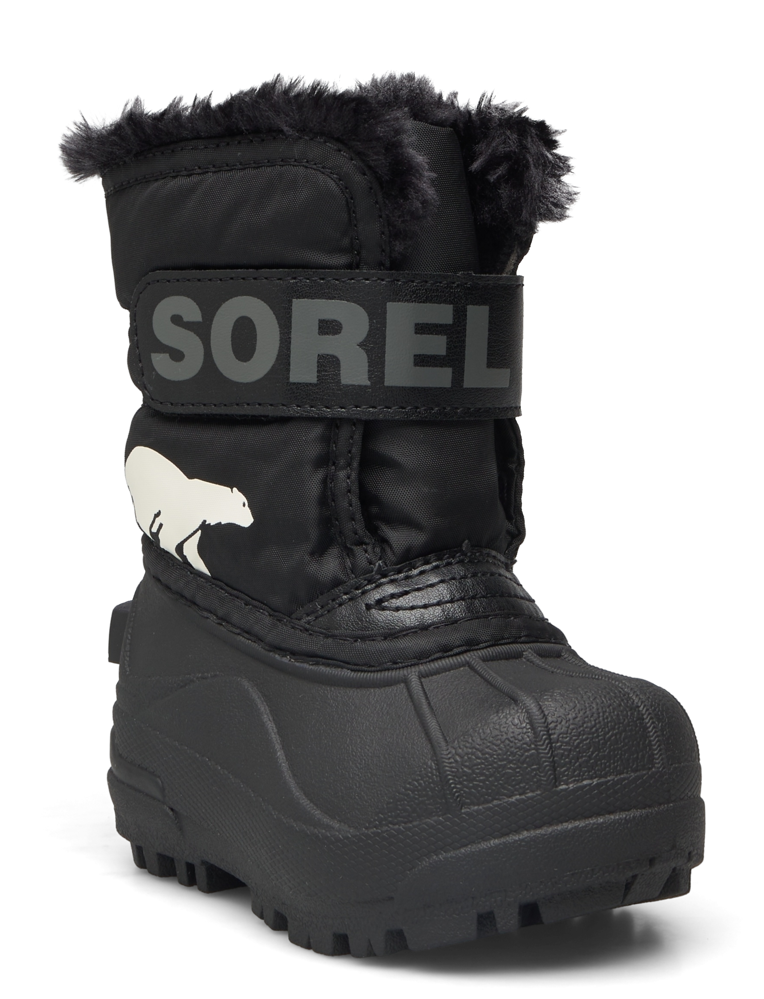 Sorel Toddler Snow Commander Boot, 23, Winter Boots, Schwarz - Boots W. Velcro, Kinder