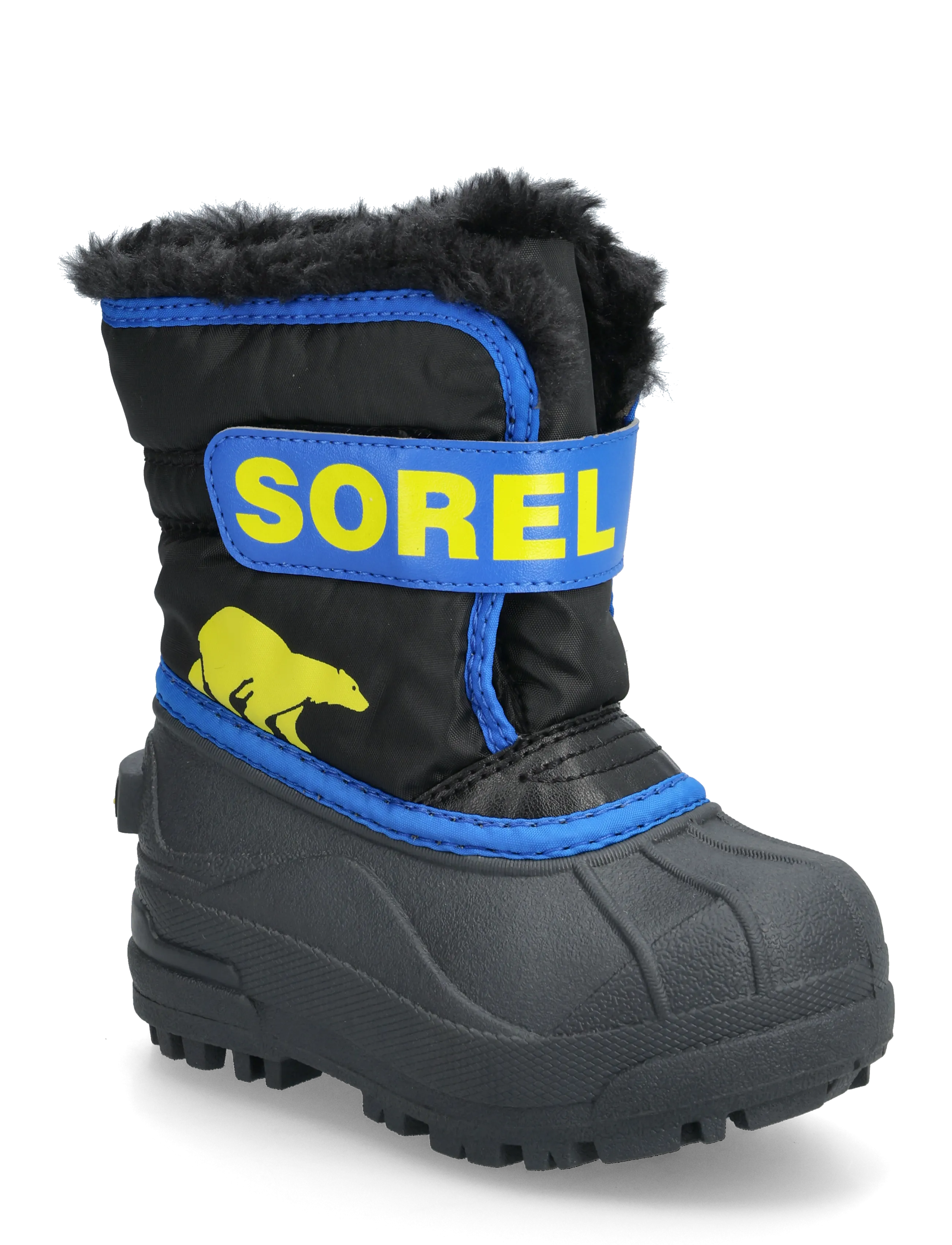 TODDLER SNOW COMMANDER BOOT - BLACK, SUPER BLUE