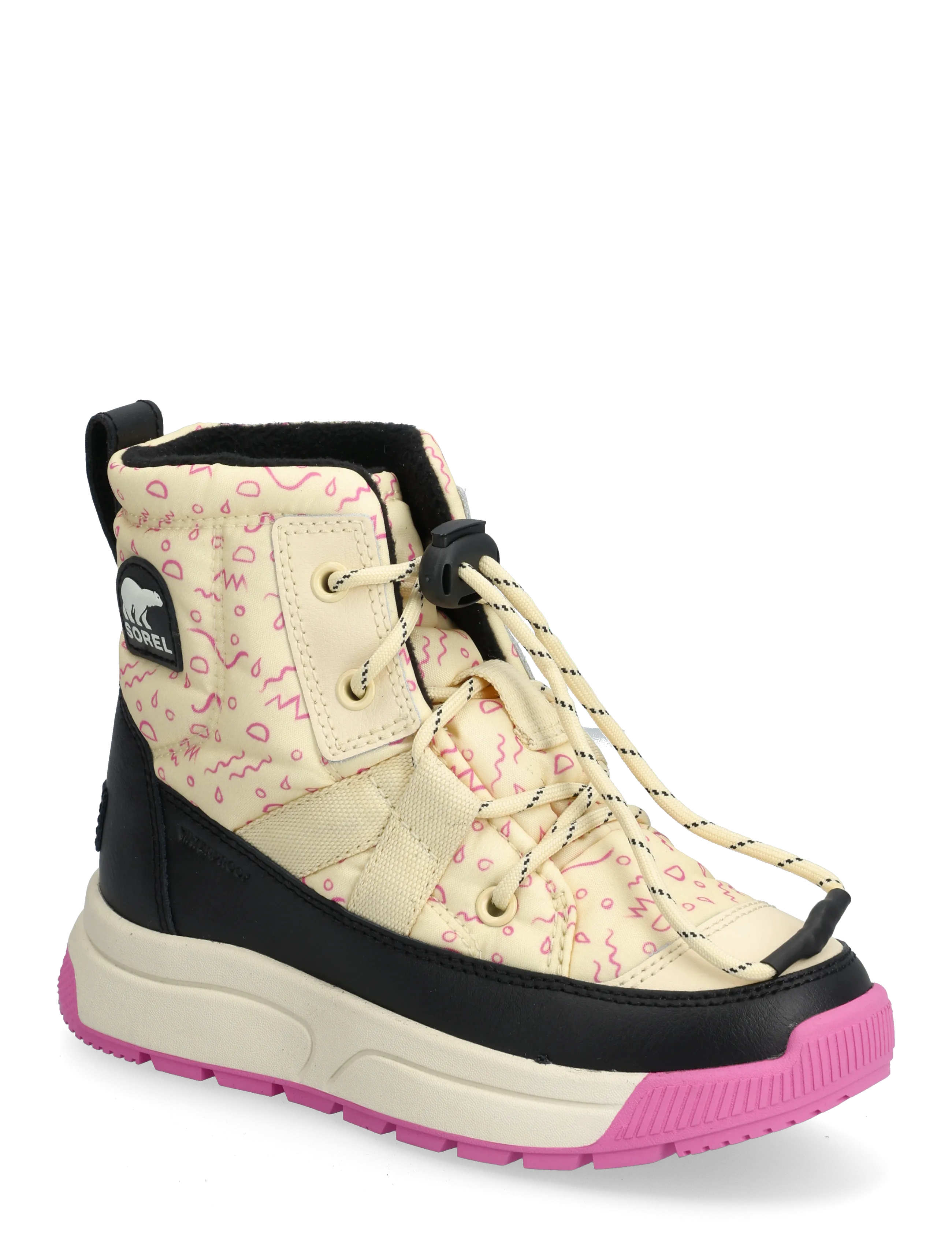 Sorel YOUTH WHITNEY III MID WP - Sorel - HONEY WHITE, BLACK / cream