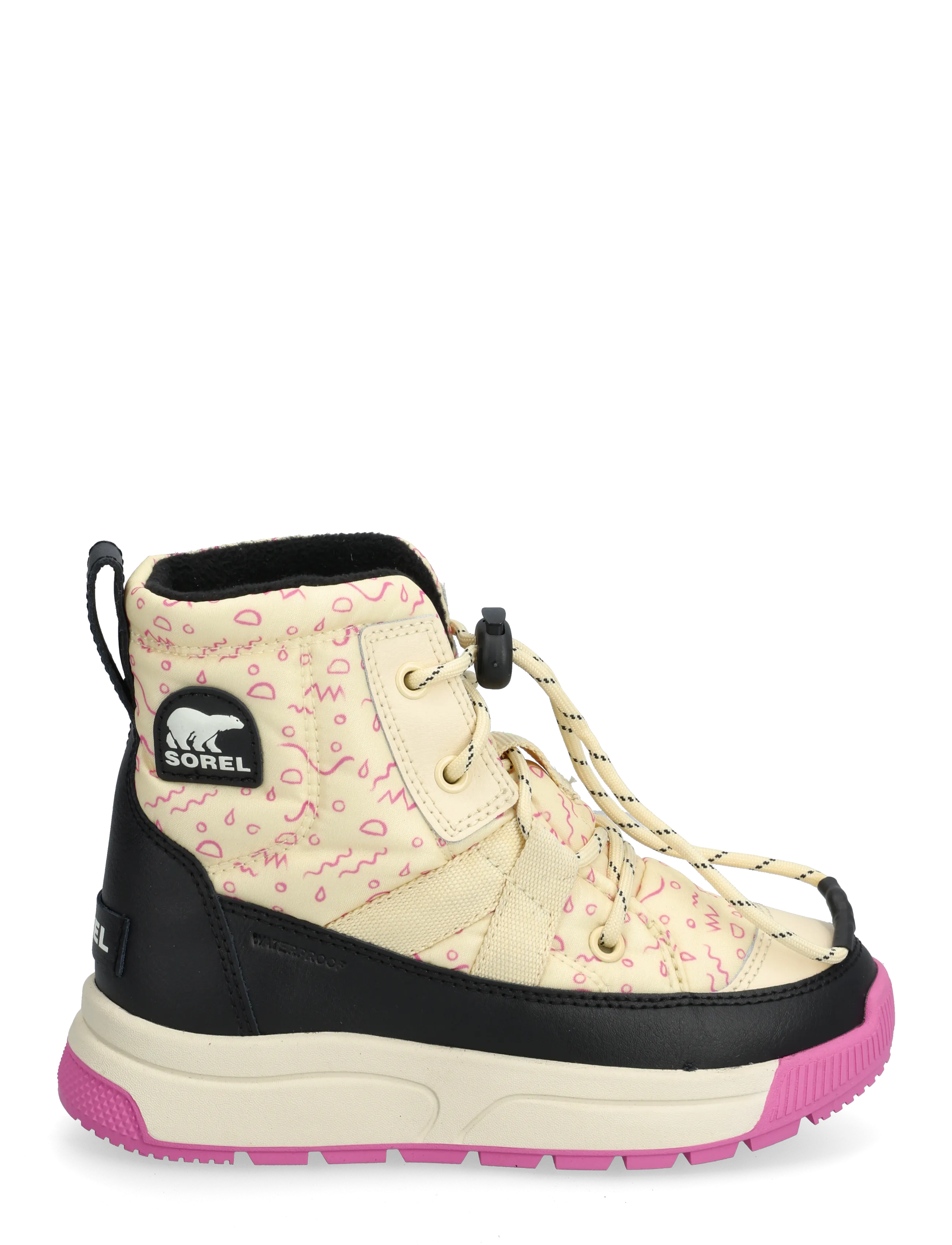 Sorel - YOUTH WHITNEY III MID WP - jalanõud - honey white, black - 1
