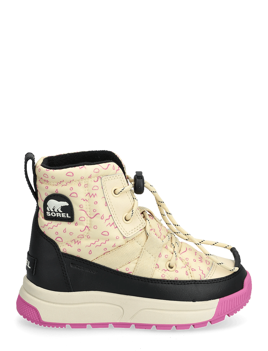 Sorel - YOUTH WHITNEY III MID WP - jalanõud - honey white, black - 1