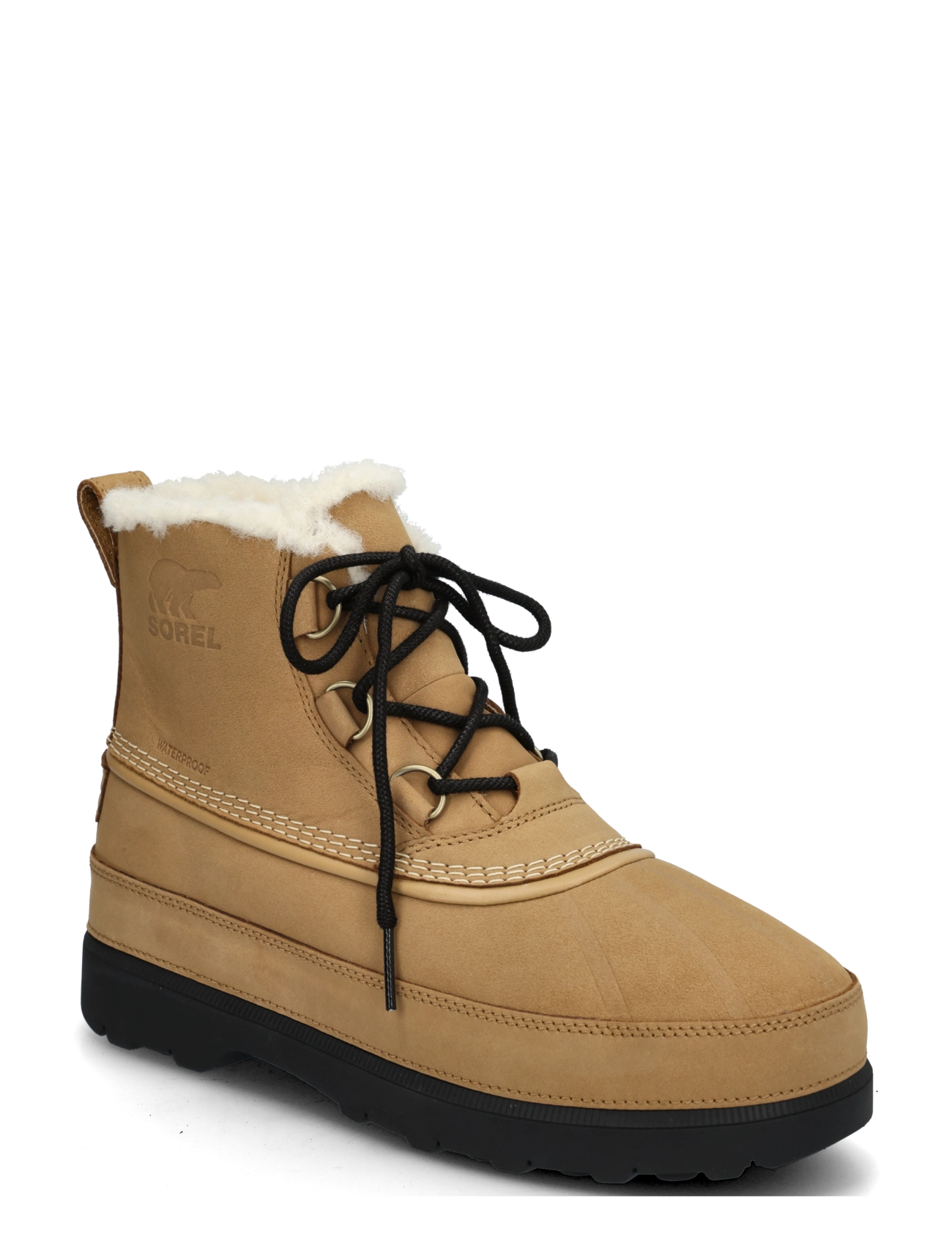 Sorel AMBLER FIRESIDE CHUKKA WP - Chukka Boots - CARIBOU BUFF, BLACK / brown