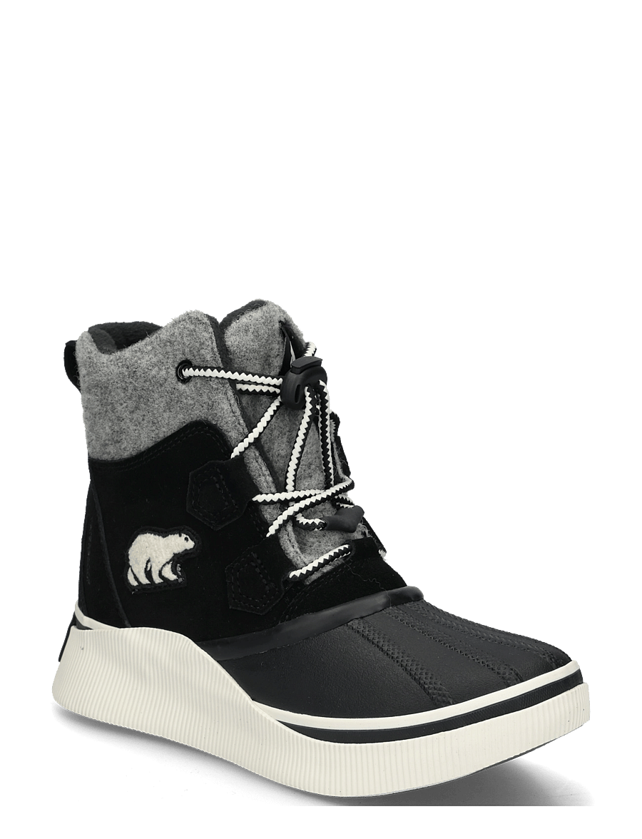 Sorel - BIG KIDS OUT N ABOUT IV CHILLZ WP - wanderschuhe - black, chalk - 0