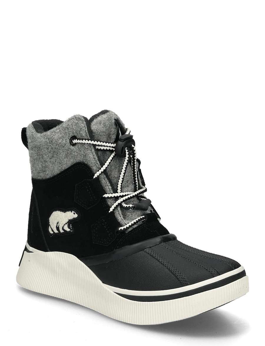 Sorel - BIG KIDS OUT N ABOUT IV CHILLZ WP - vandresko - black, chalk - 0