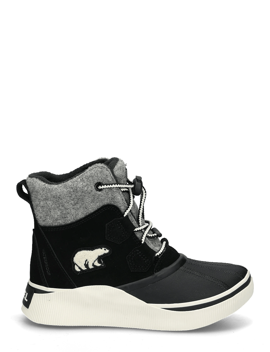 Sorel - BIG KIDS OUT N ABOUT IV CHILLZ WP - vandresko - black, chalk - 2