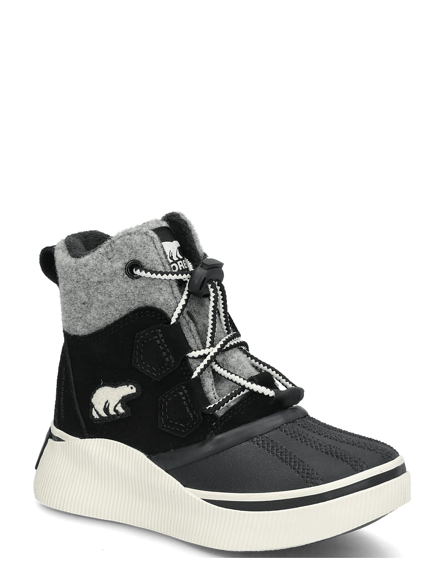 Sorel - LITTLE KIDS OUT N ABOUT IV CHILLZ WP - wanderschuhe - black, chalk - 0