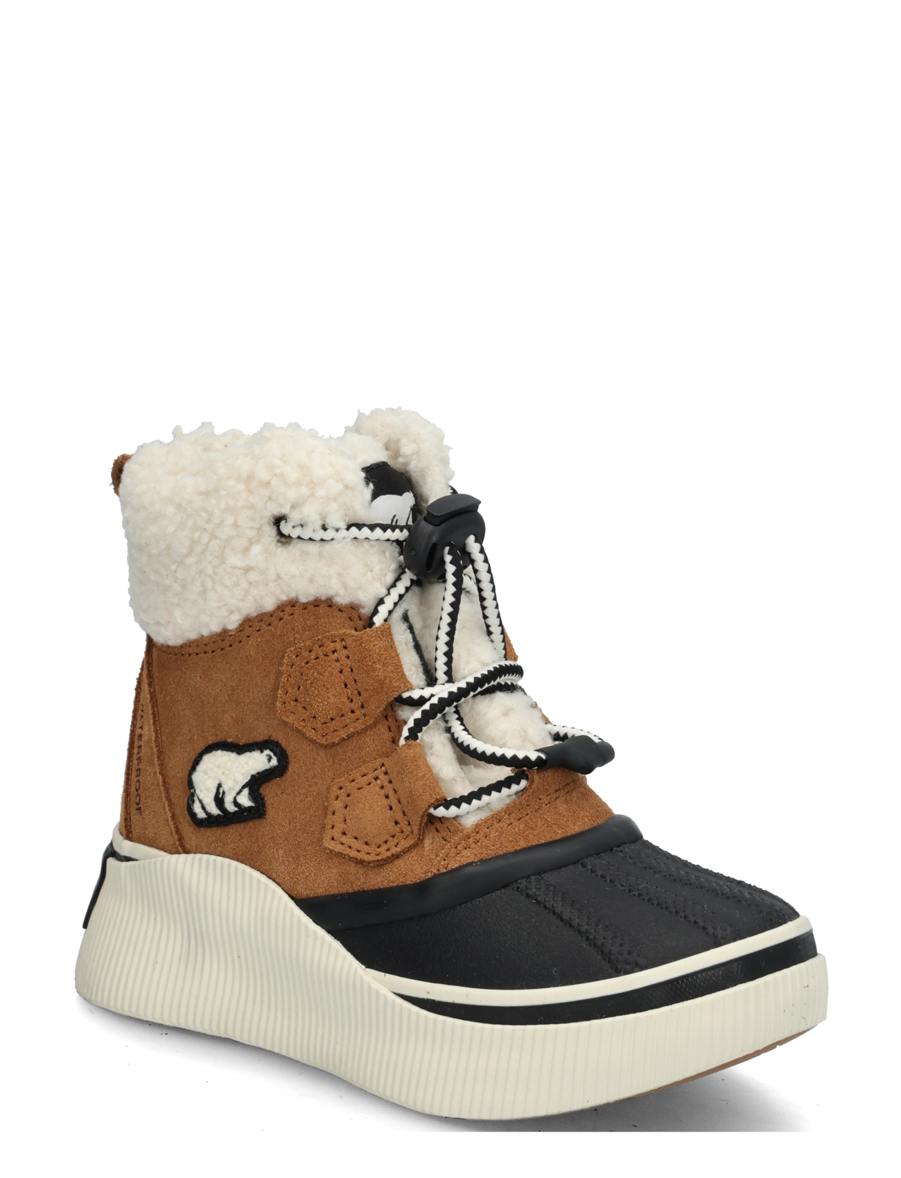 Sorel LITTLE KIDS OUT N ABOUT IV CHILLZ WP - Lapsed  2-8 aasta - TAFFY LEATHER, BLACK / brown
