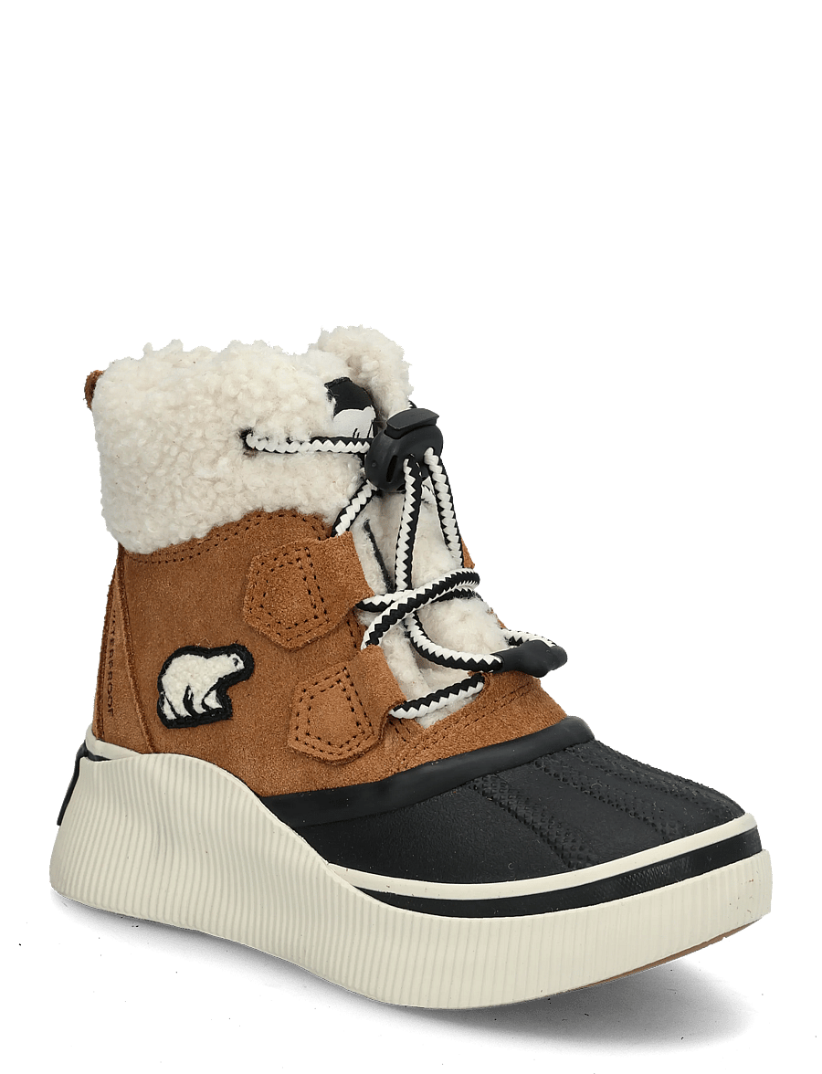 Sorel - LITTLE KIDS OUT N ABOUT IV CHILLZ WP - matka- ja kõndimisjalatsid - taffy leather, black - 0