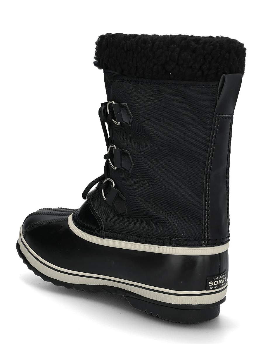 Sorel - BIG KIDS YOOT PAC NYLON WP - matka- ja kõndimisjalatsid - black, black - 1