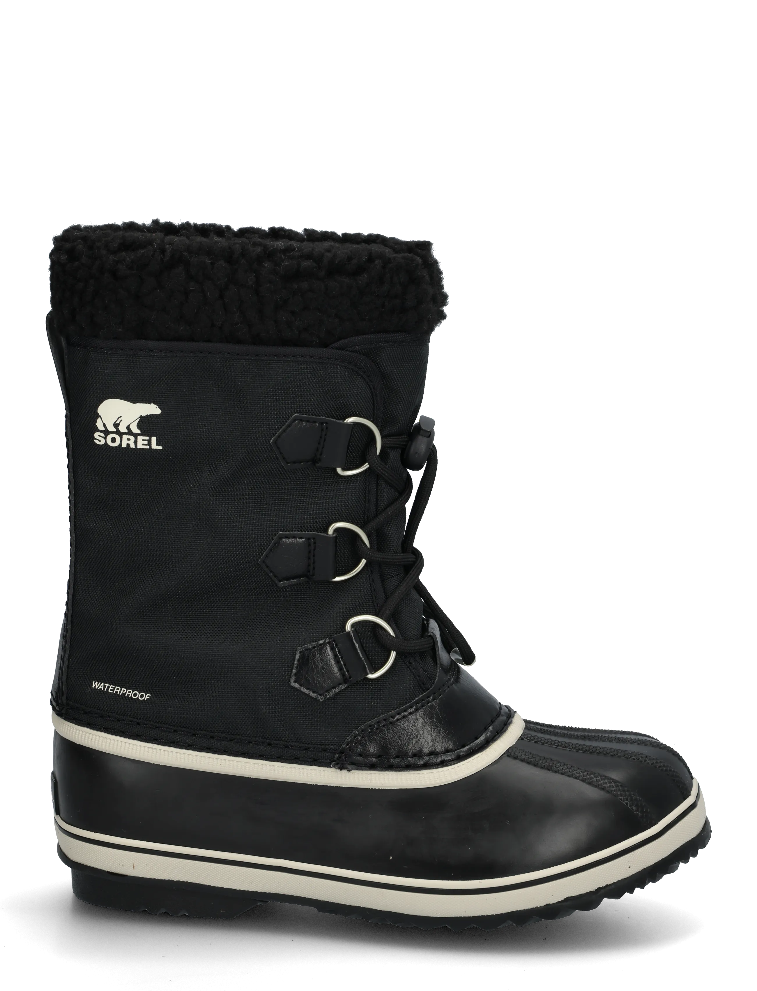 Sorel - BIG KIDS YOOT PAC NYLON WP - matka- ja kõndimisjalatsid - black, black - 2