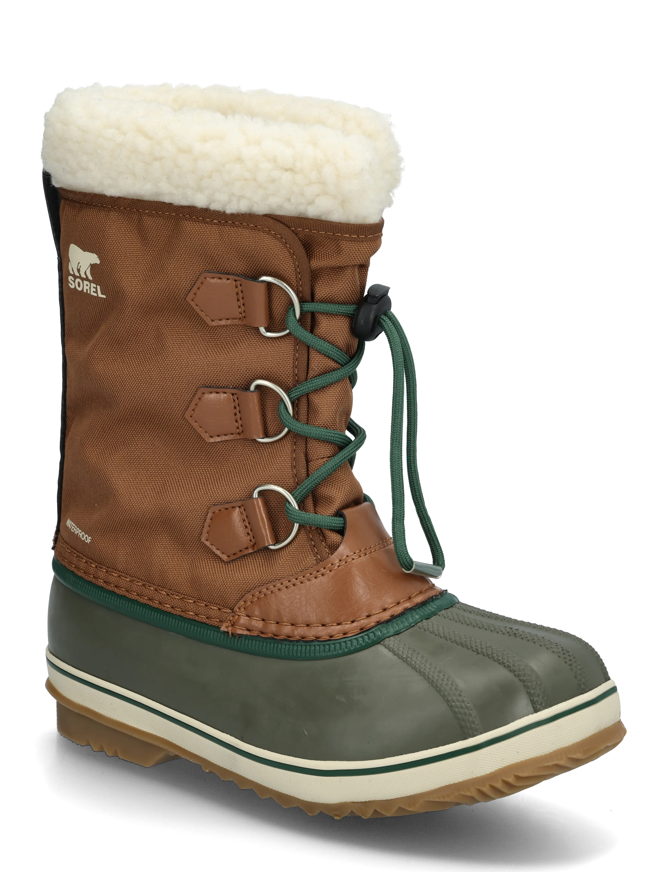 Sorel BIG KIDS YOOT PAC NYLON WP - Sorel - VELVET TAN, STONE GREEN / brown