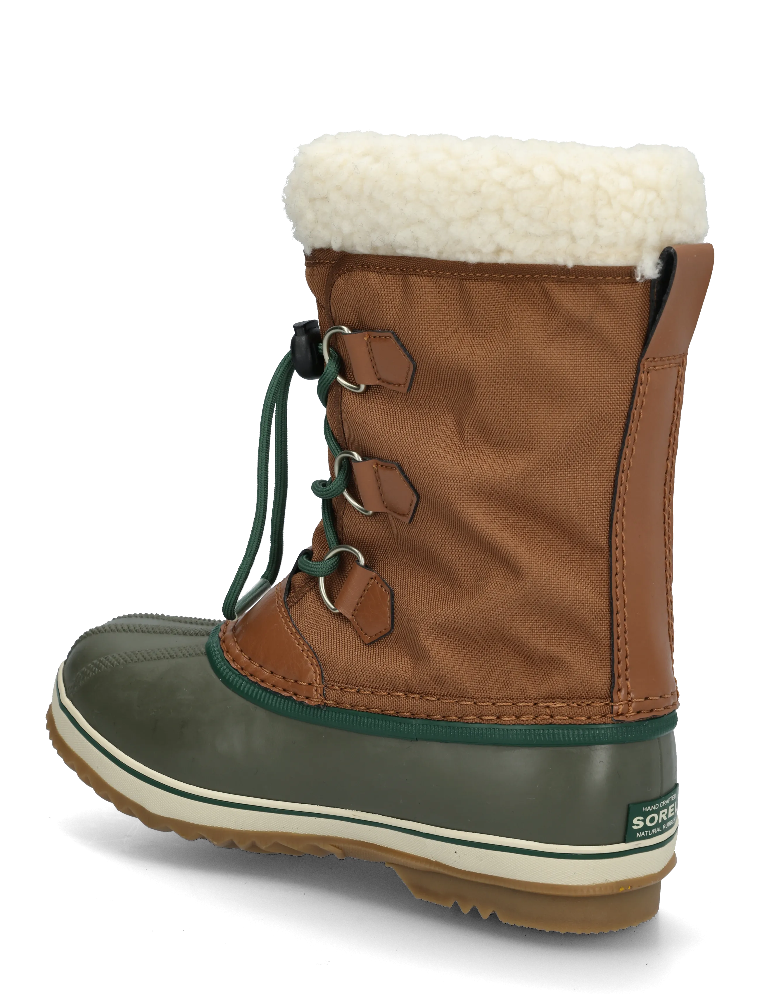 Sorel - BIG KIDS YOOT PAC NYLON WP - matka- ja kõndimisjalatsid - velvet tan, stone green - 1