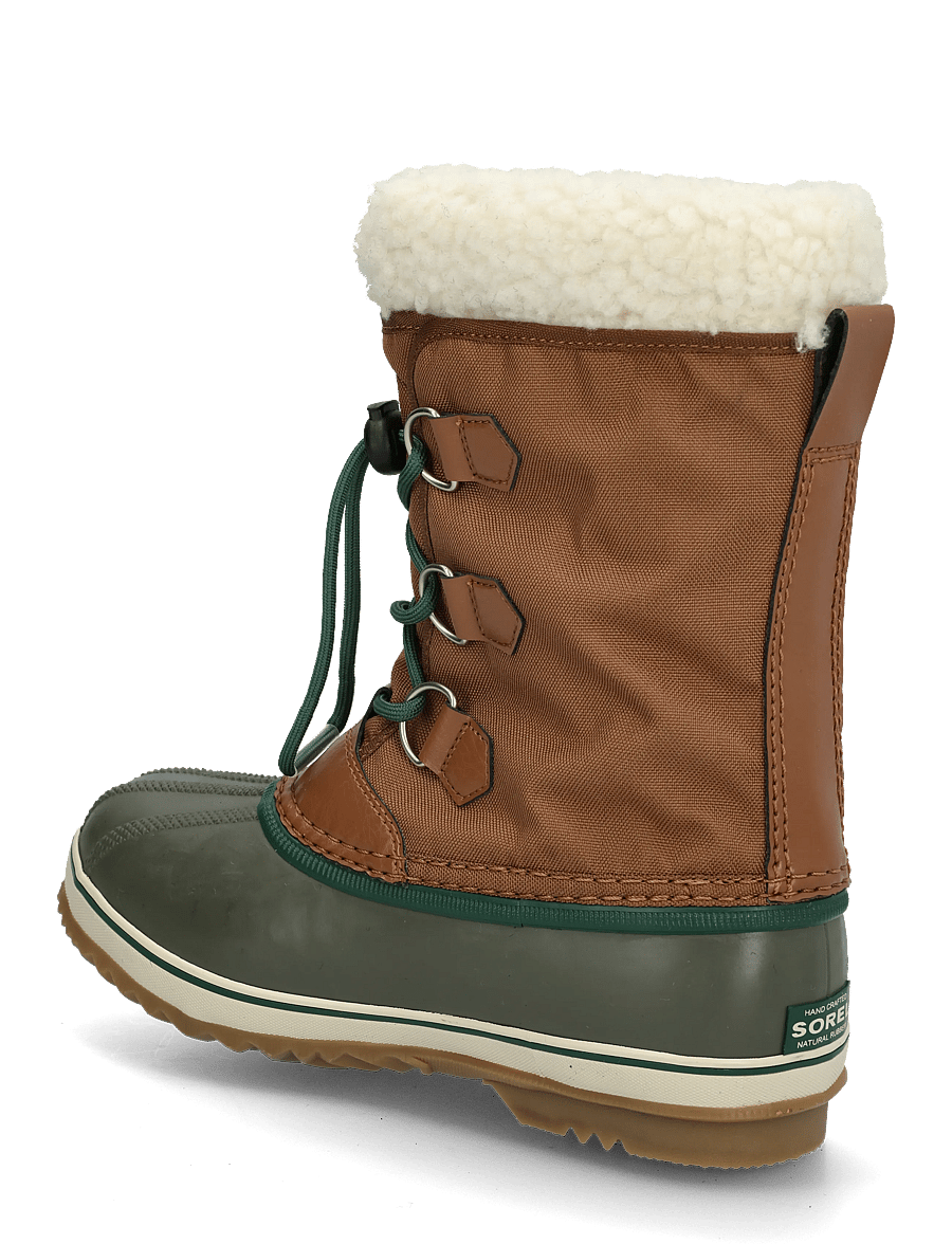 Sorel - BIG KIDS YOOT PAC NYLON WP - matka- ja kõndimisjalatsid - velvet tan, stone green - 1